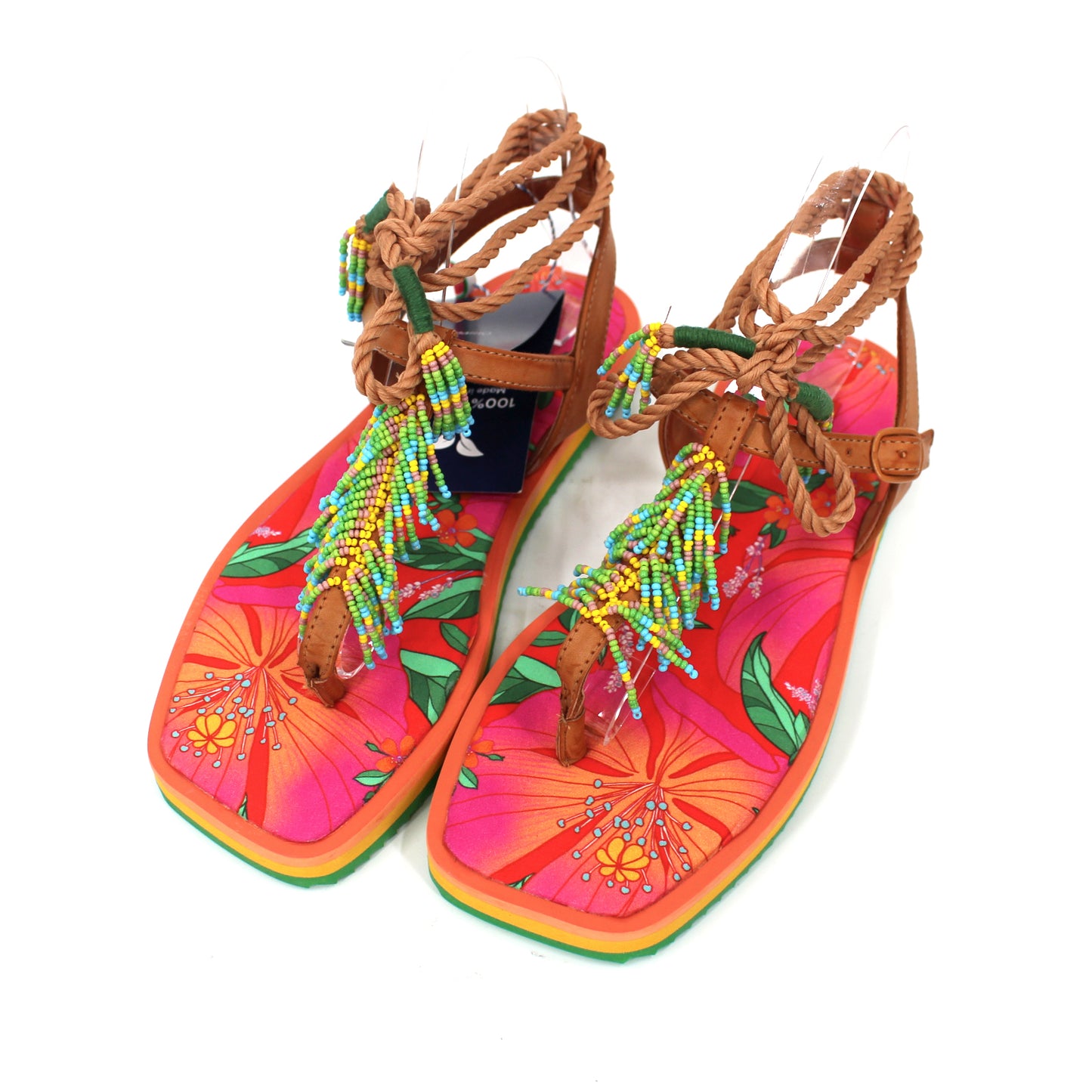Farm Rio Pietra Beaded Sandals