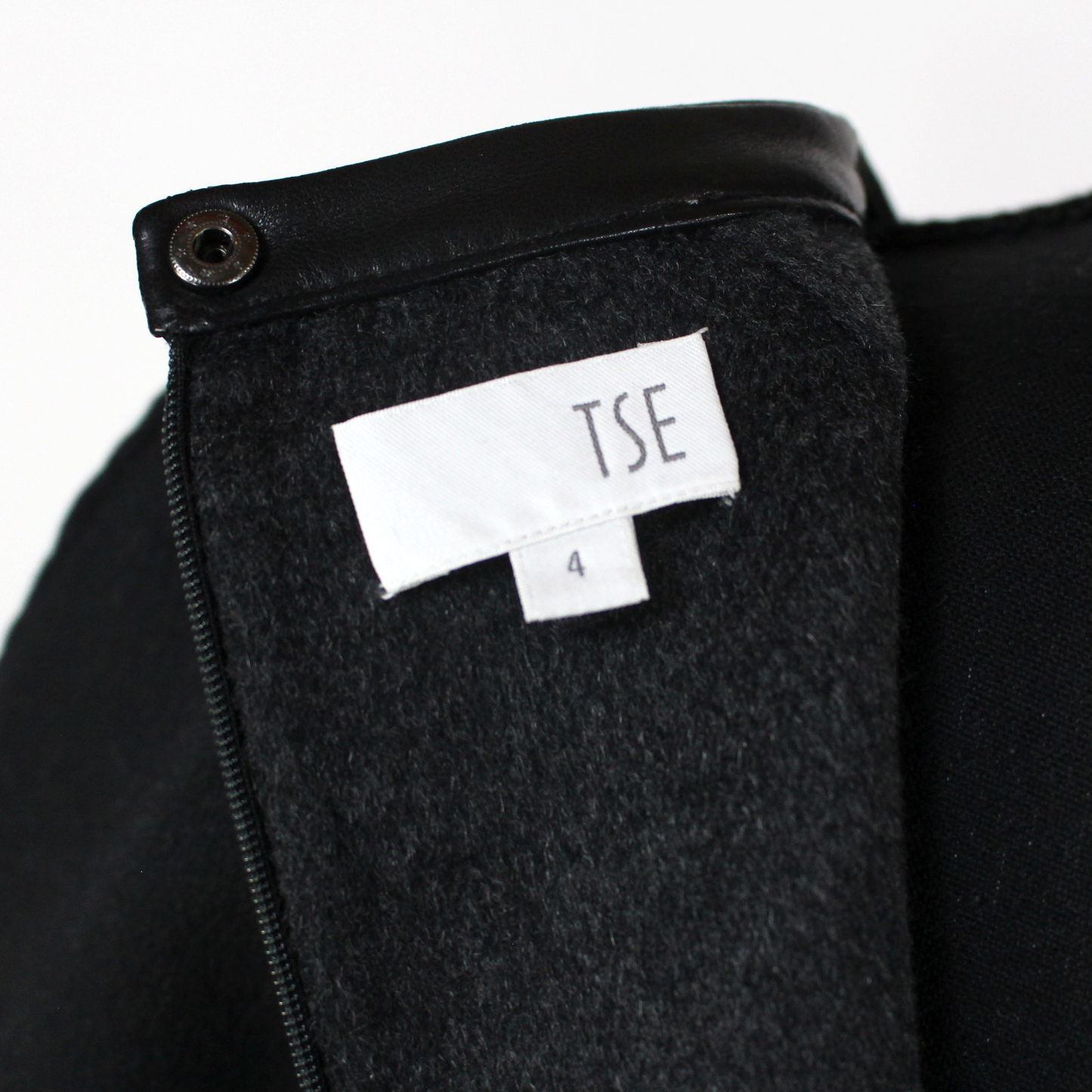 TSE Cashmere Leather Trim Dress