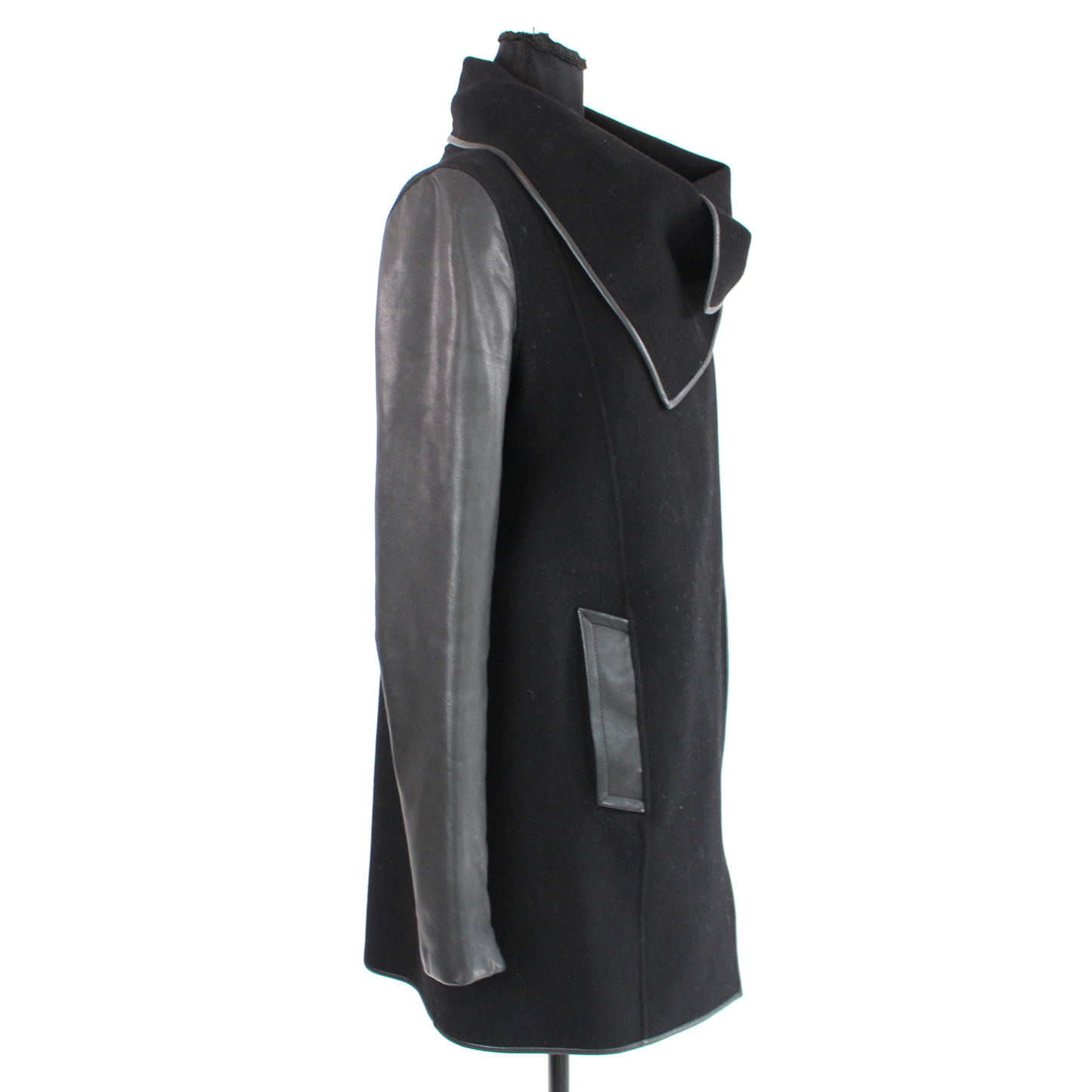Mackage Leather Trim Wrap Coat