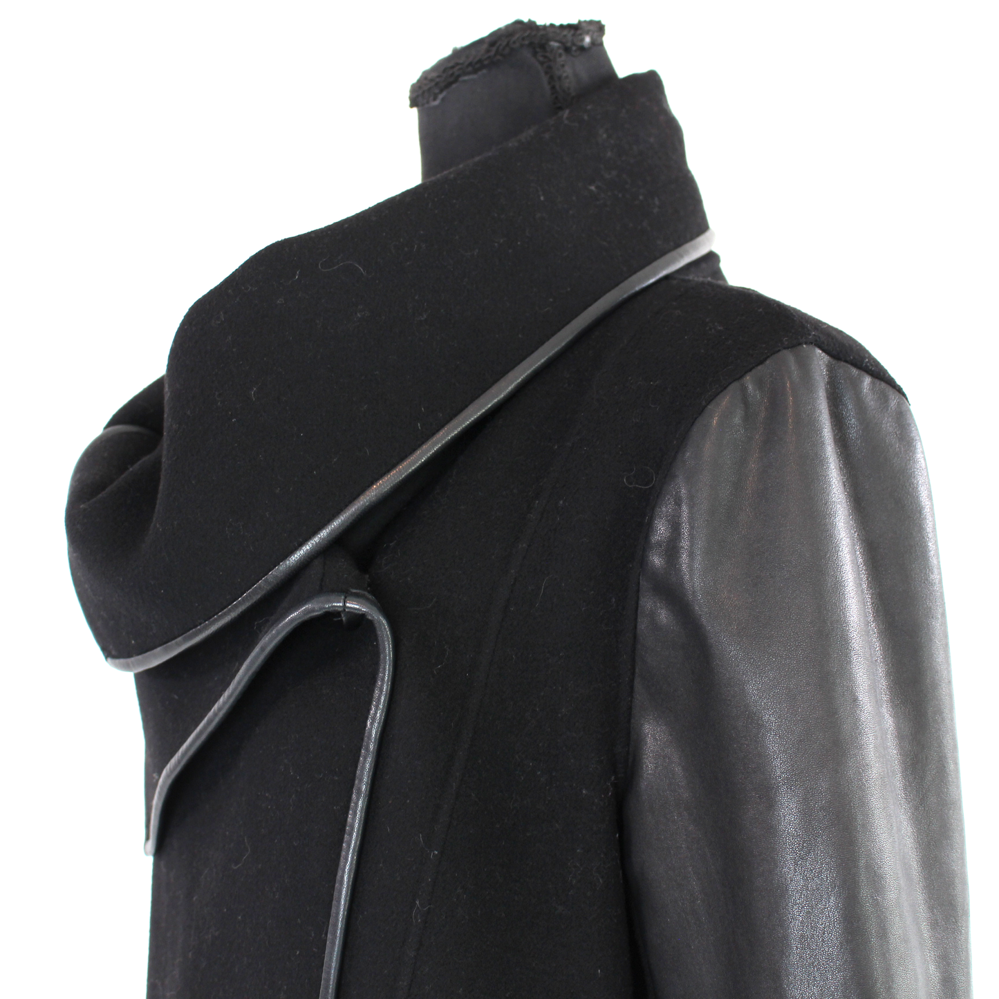 Mackage Leather Trim Wrap Coat