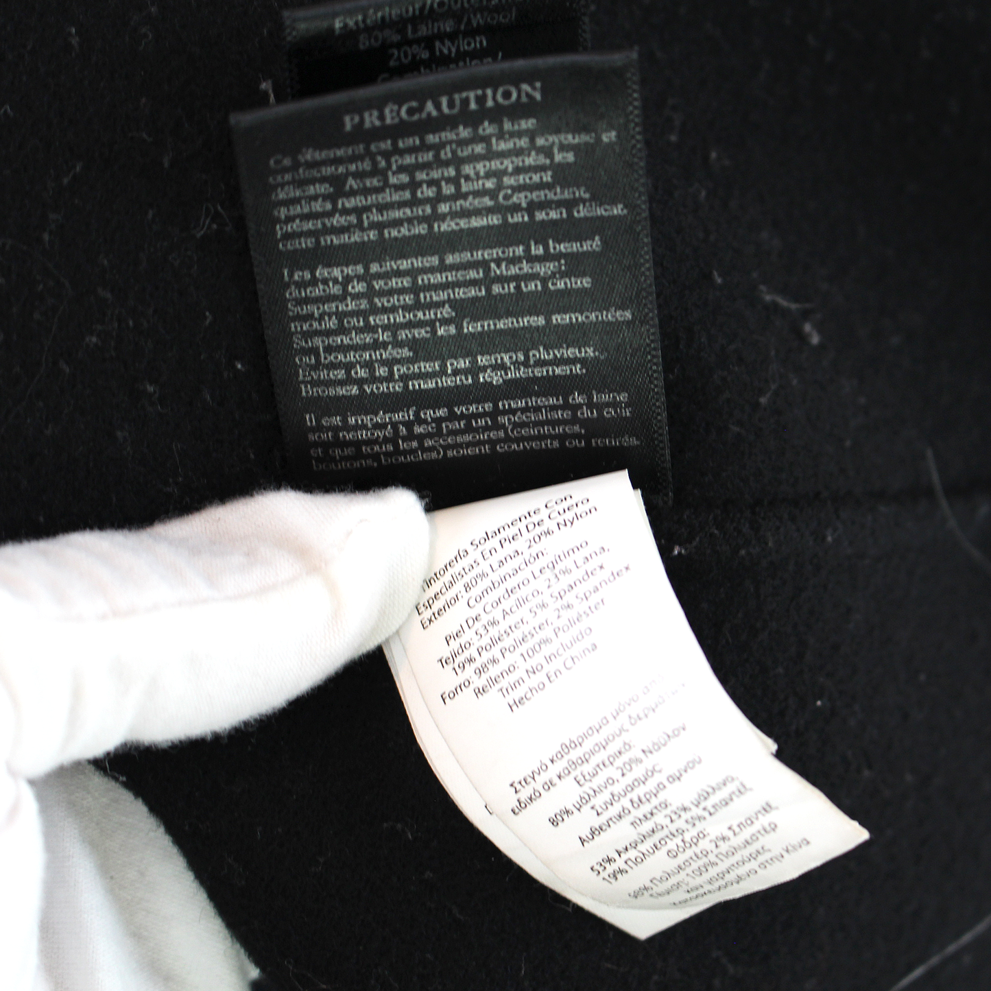 Mackage Leather Trim Wrap Coat