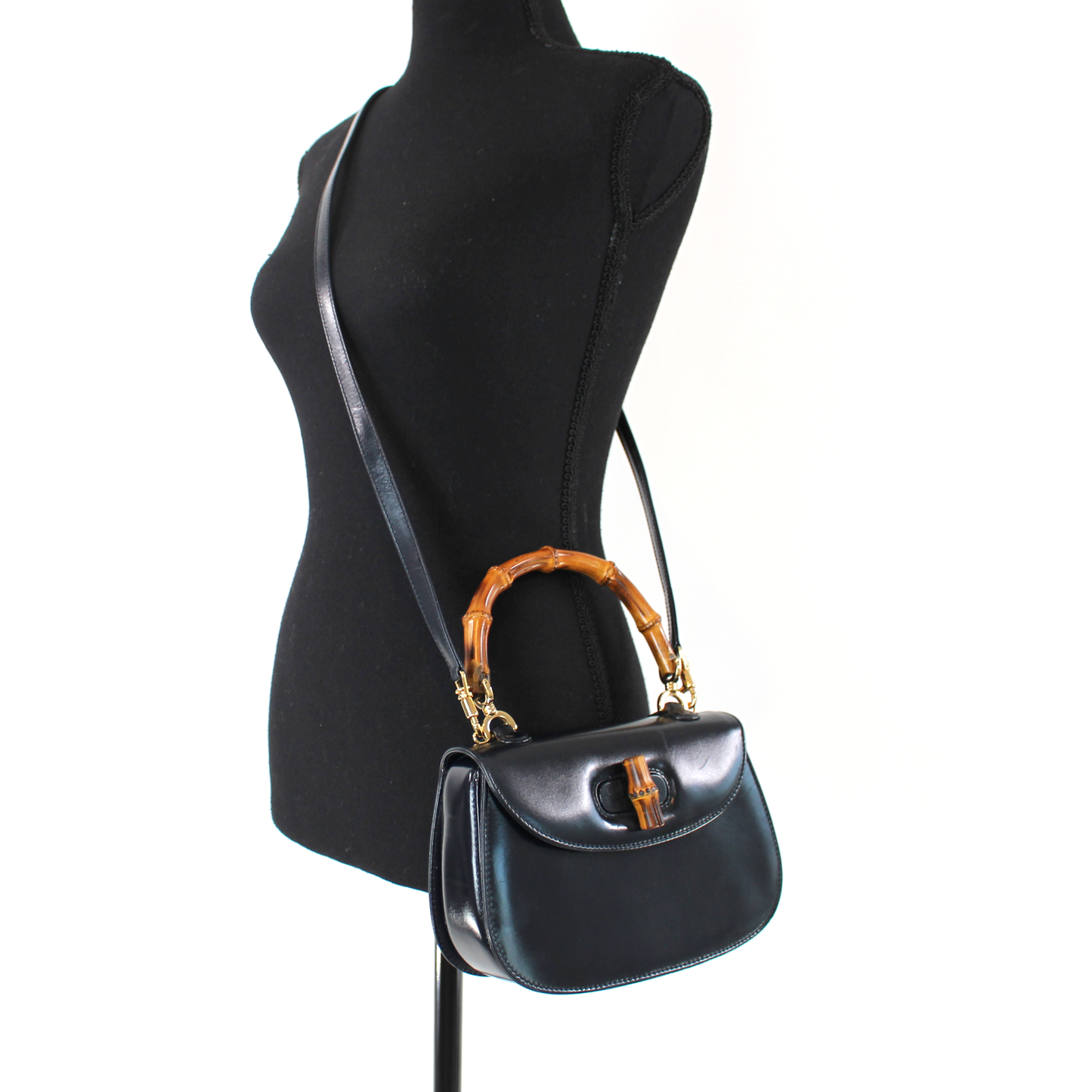 Gucci 1947 Bamboo Leather Handbag