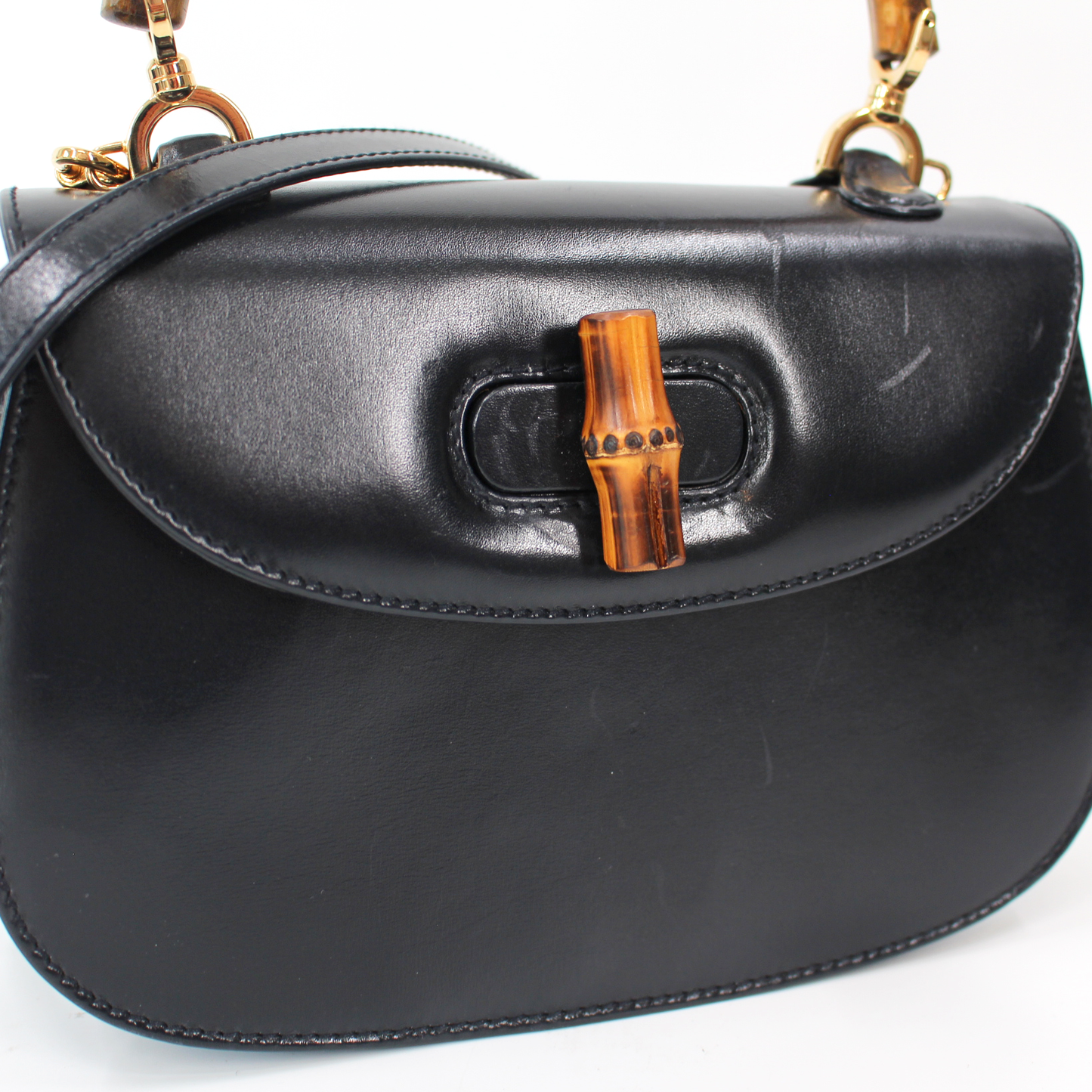 Gucci 1947 Bamboo Leather Handbag