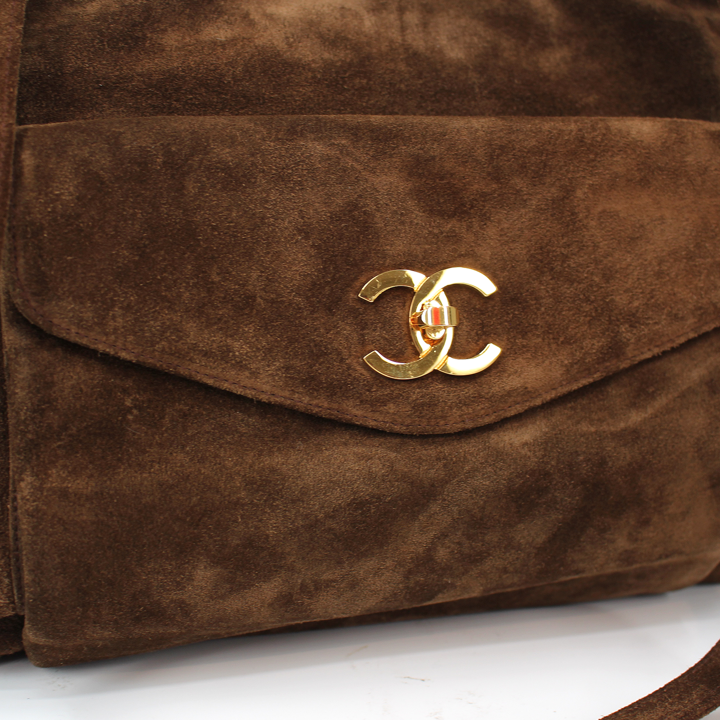 Chanel Suede Tassel Trim Tote