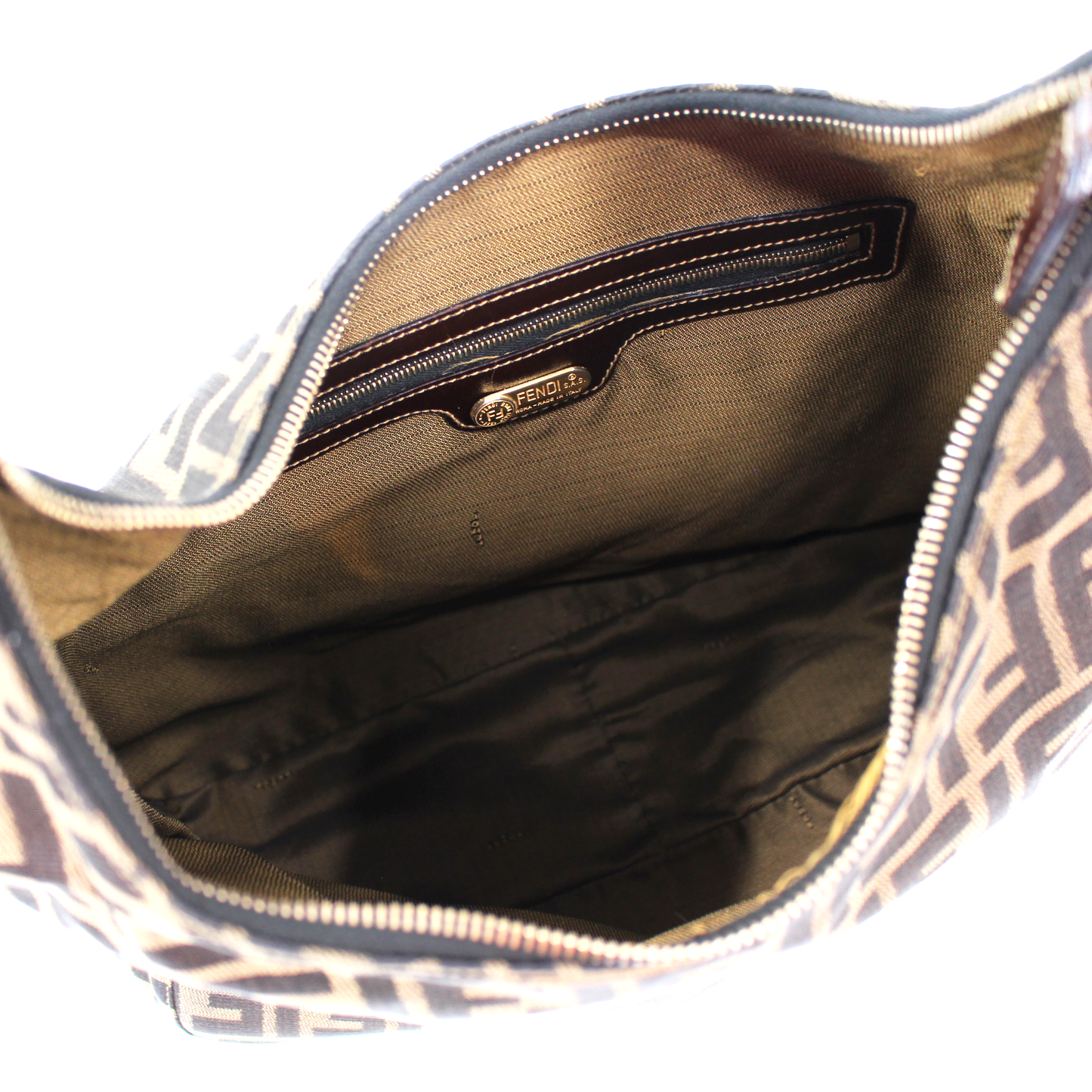 Fendi Tobacco Zucca Shoulder Bag