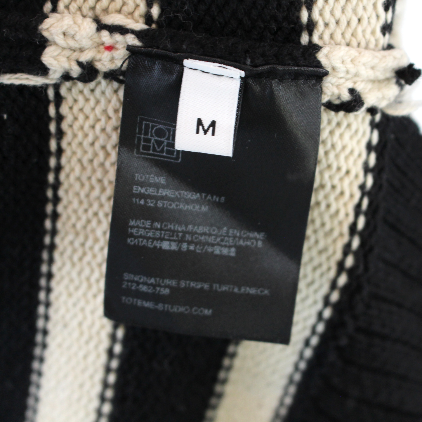 TOTEME Stripe Turtleneck Sweater