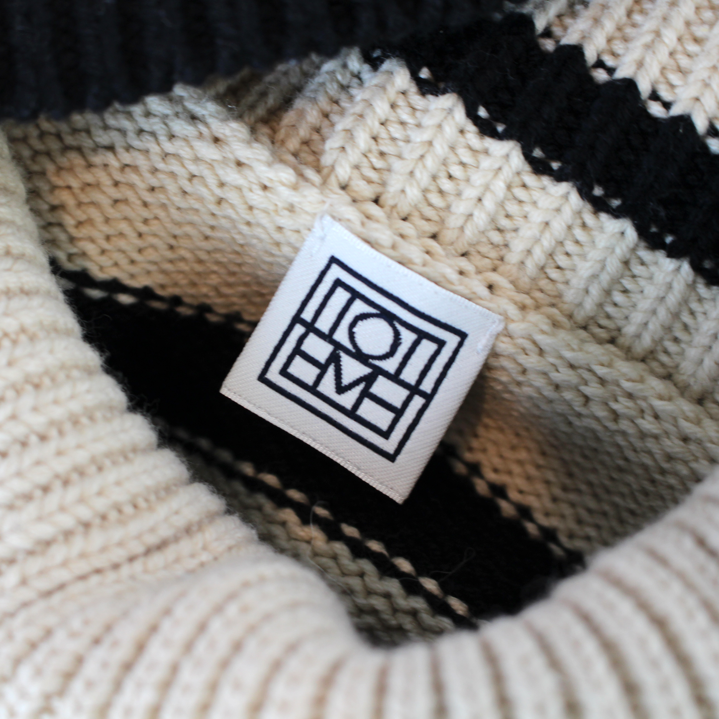TOTEME Stripe Turtleneck Sweater