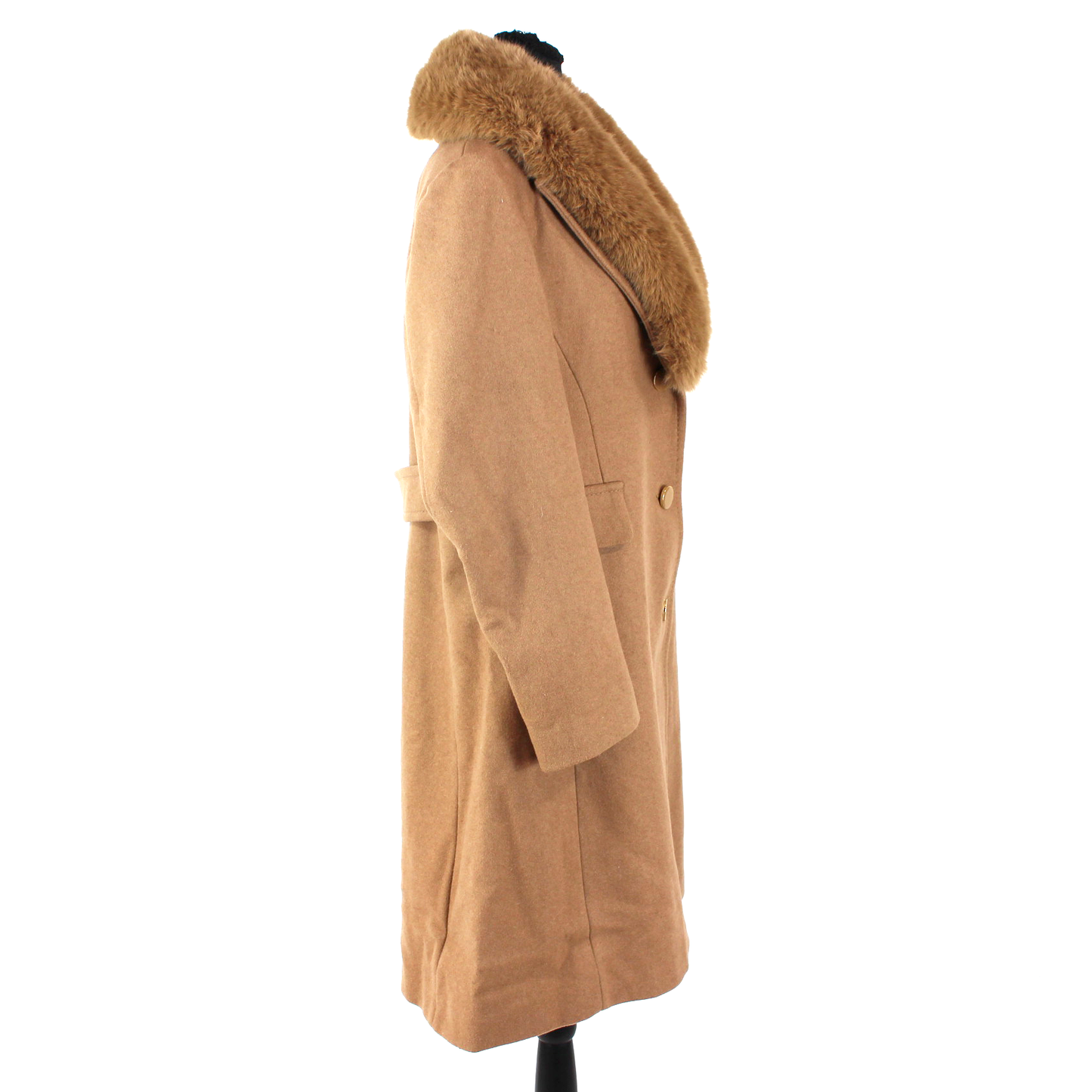 Kate Spade Faux Fur Trim Coat
