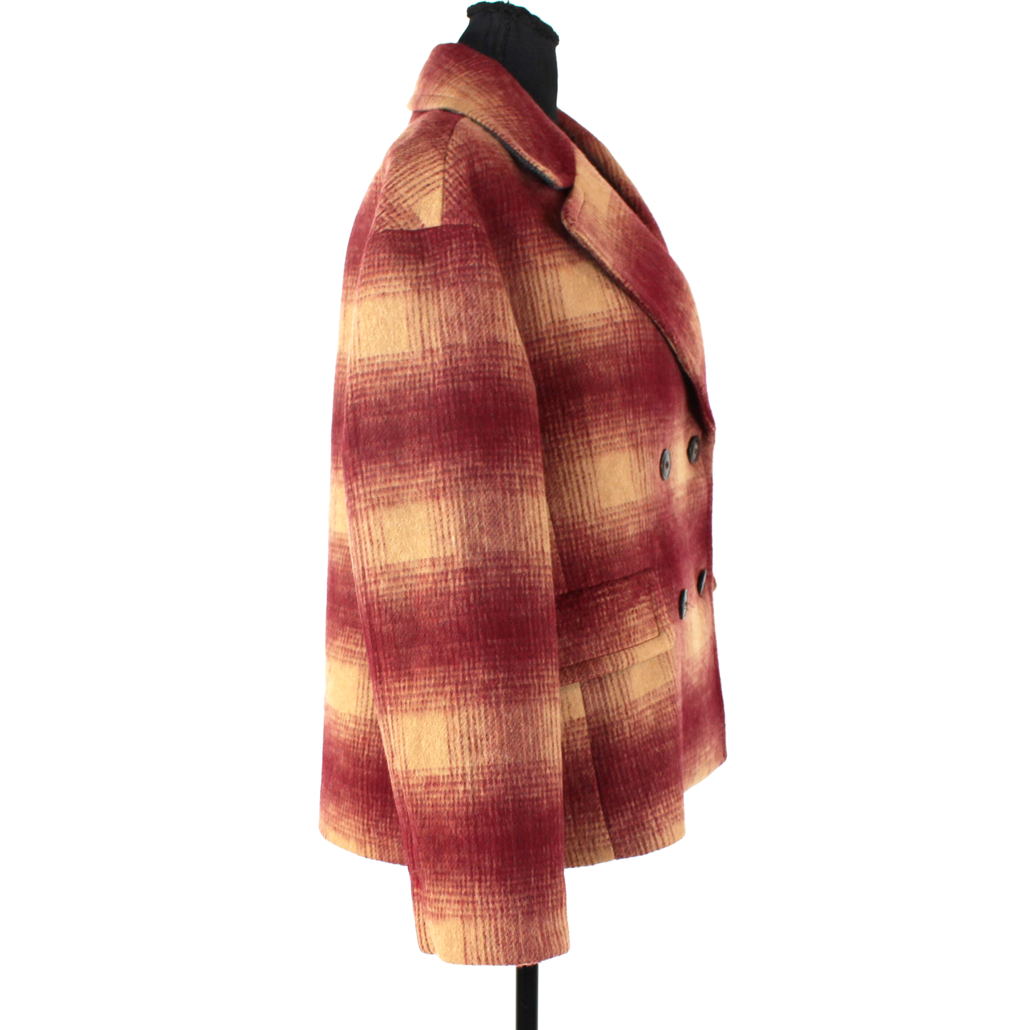 Madewell Plaid Brushed Peacoat