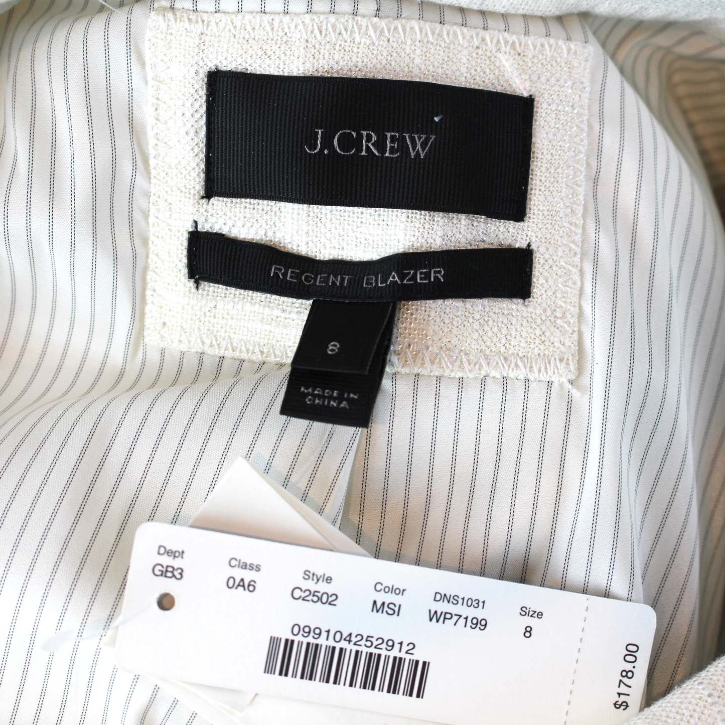 J. Crew Regent Linen Blazer