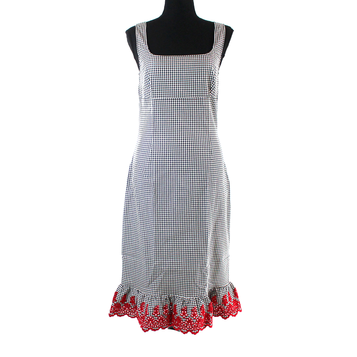 Altuzarra Gingham Ruffle Trim Dress