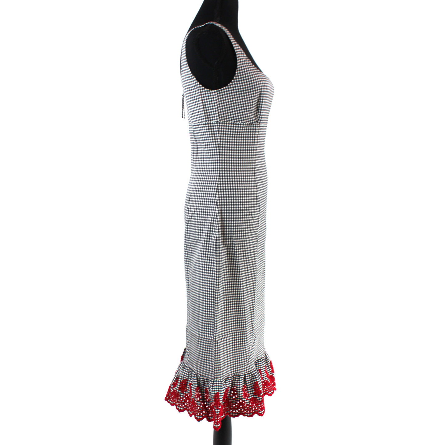 Altuzarra Gingham Ruffle Trim Dress