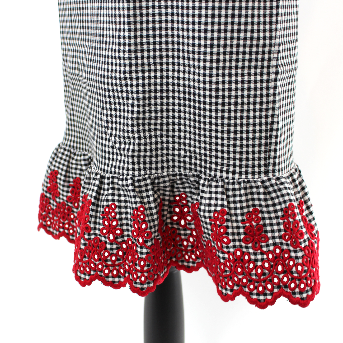 Altuzarra Gingham Ruffle Trim Dress
