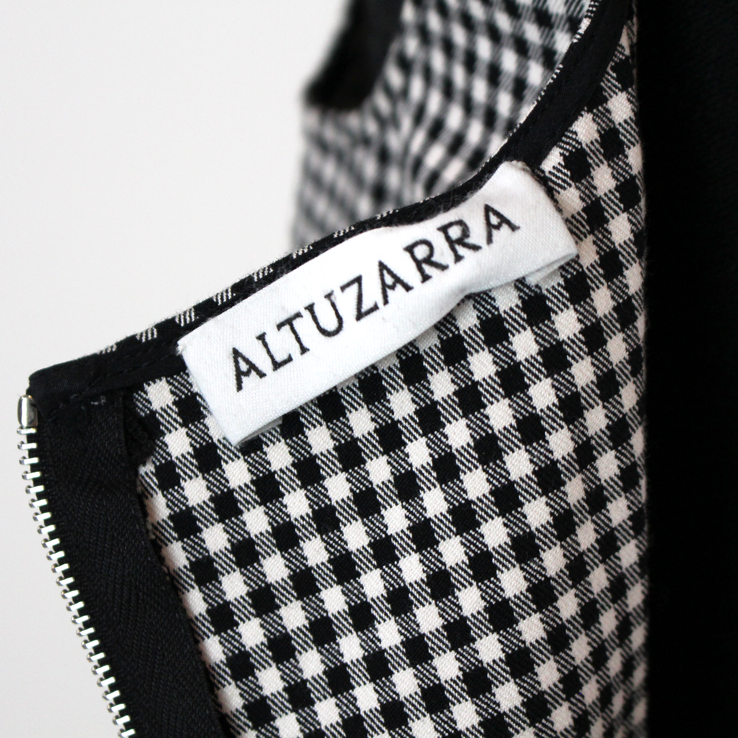 Altuzarra Gingham Ruffle Trim Dress