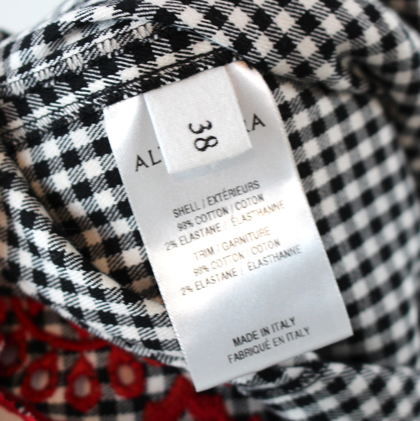Altuzarra Gingham Ruffle Trim Dress