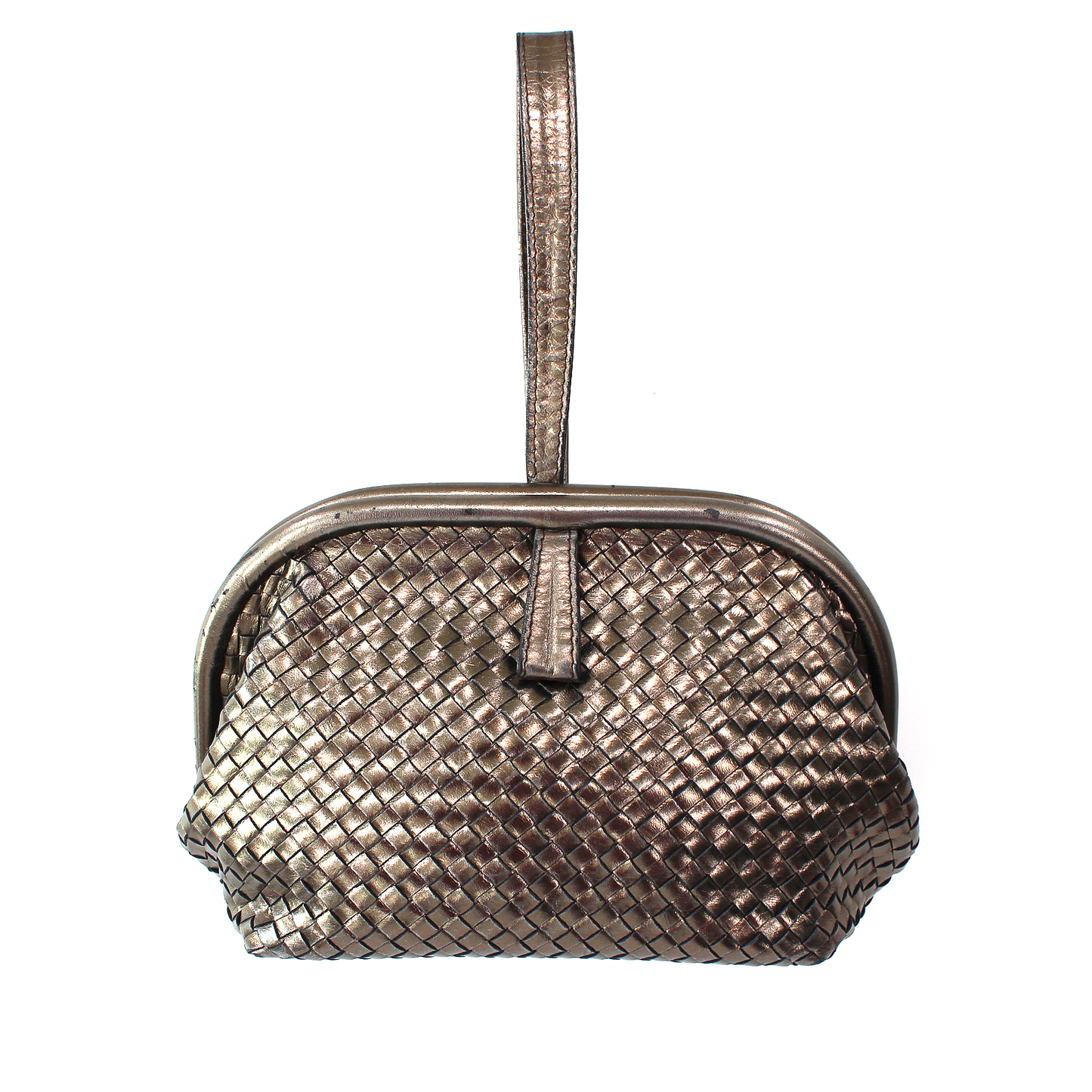 Bottega Veneta Leather Wrist Clutch