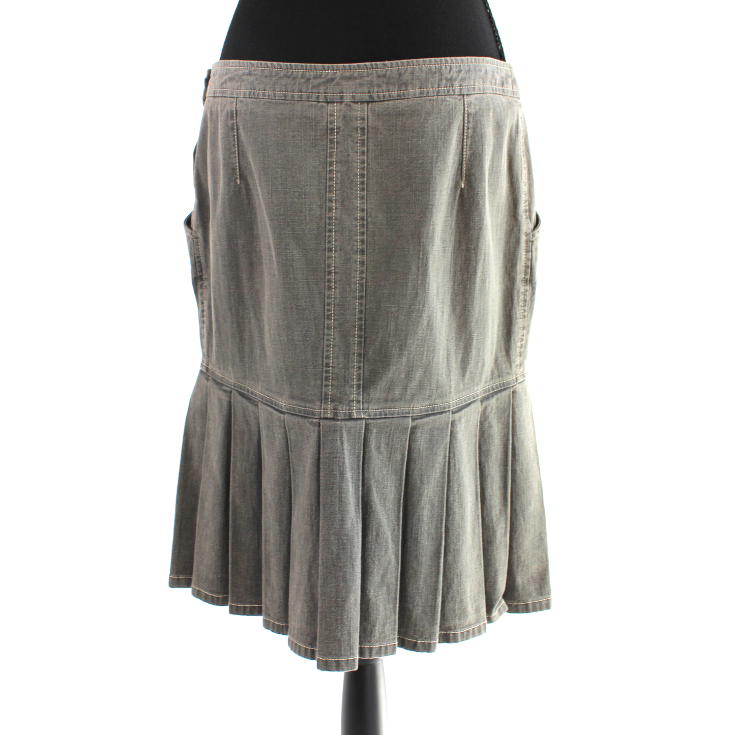 Chanel Pleated Denim Skirt