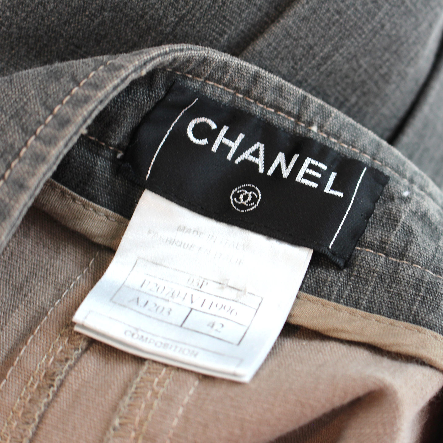 Chanel Pleated Denim Skirt