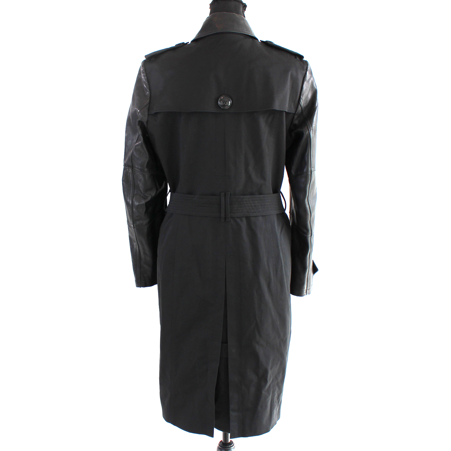 Burberry Leather Earsdale Trench Coat