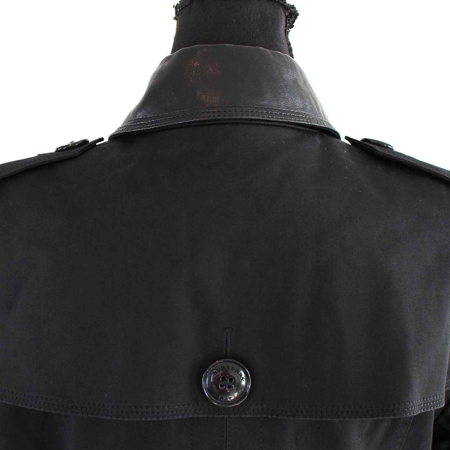 Burberry Leather Earsdale Trench Coat