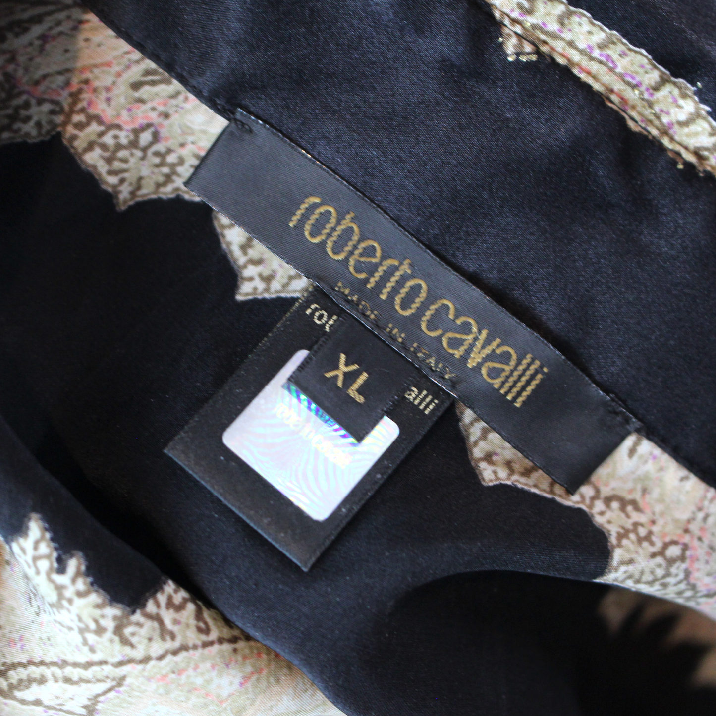 Roberto Cavalli Silk Design Blouse