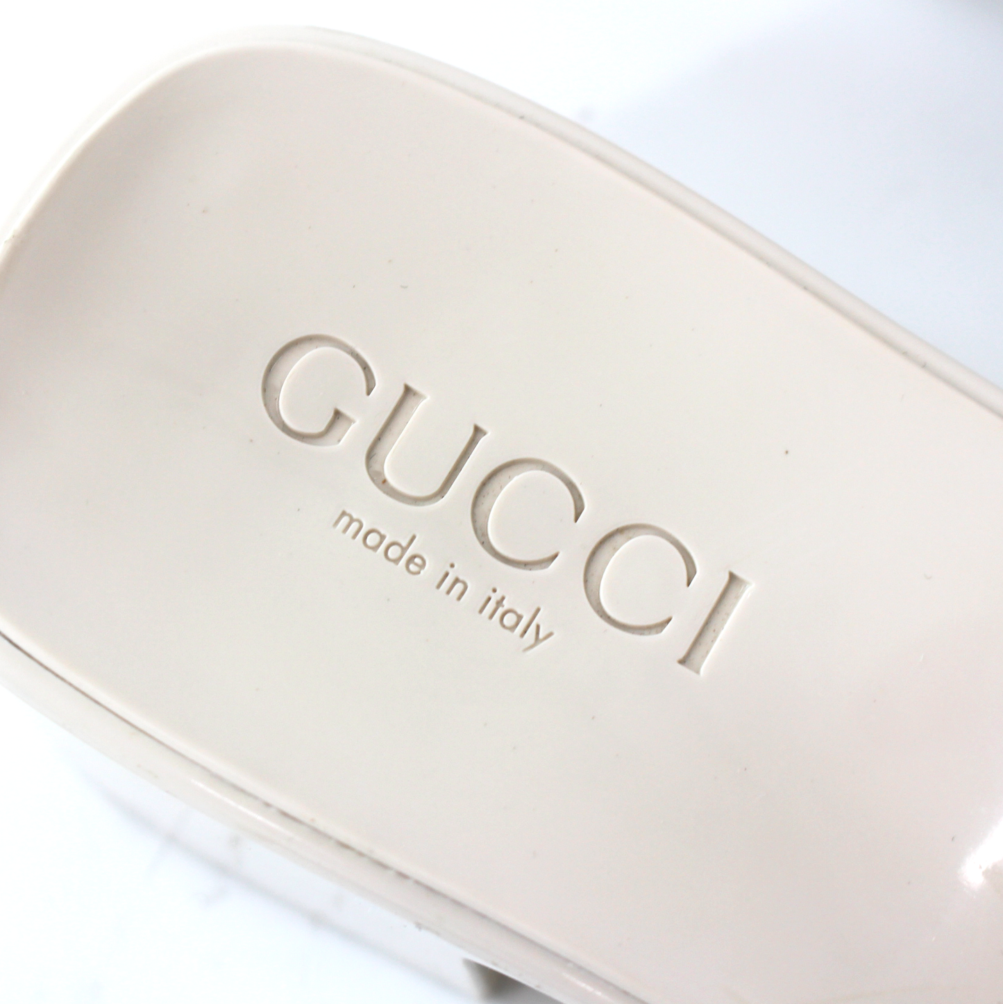 Gucci Embossed Logo Rubber Sandals