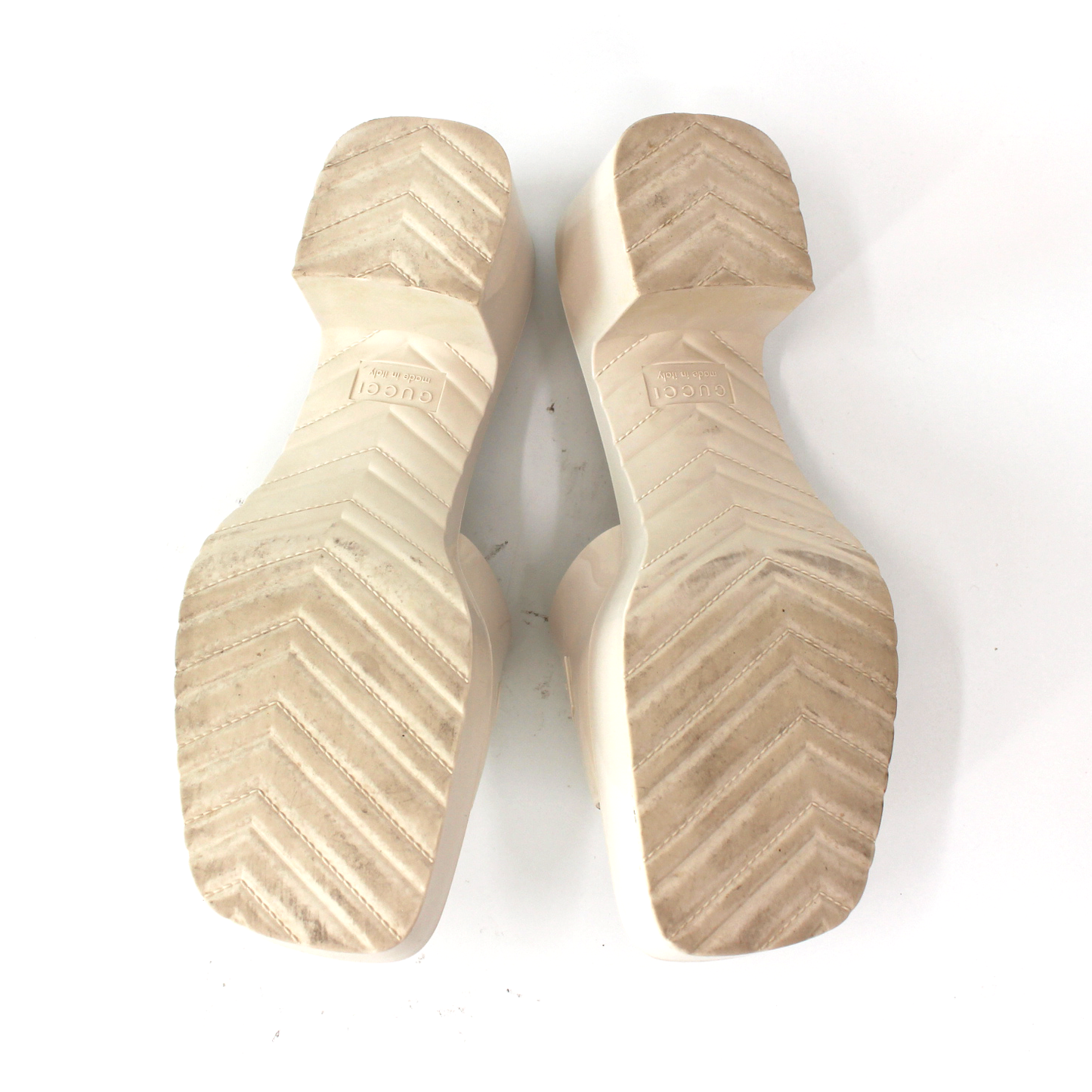 Gucci Embossed Logo Rubber Sandals