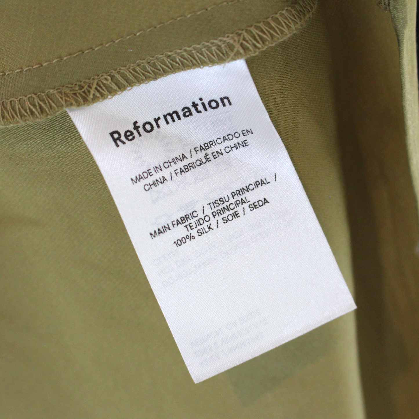 Reformation Maysen Silk Dress