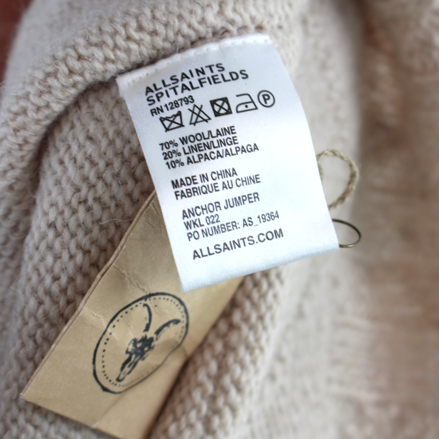 Allsaints Nautical Anchor Knit Sweater