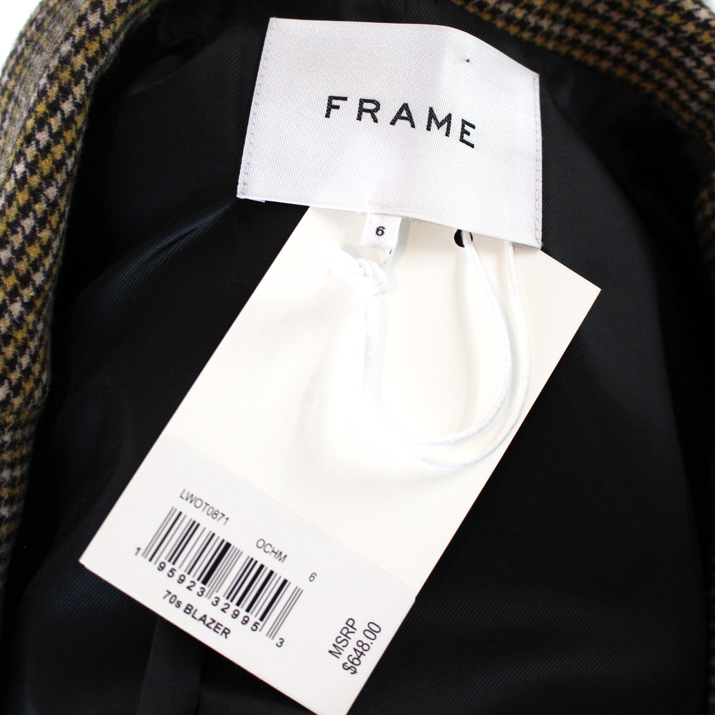 Frame 70s Retro Houndstooth Blazer