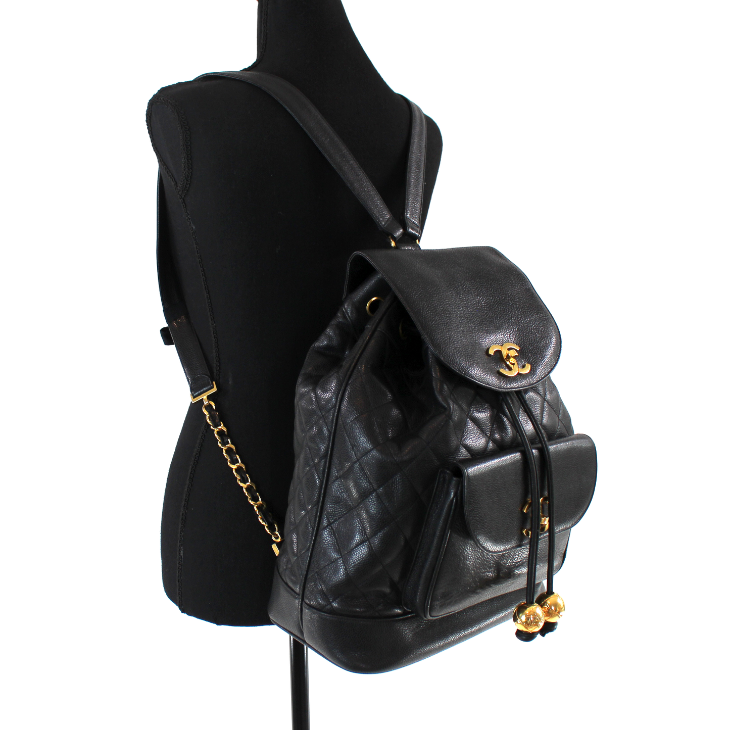 Chanel Ball Charm Caviar Backpack