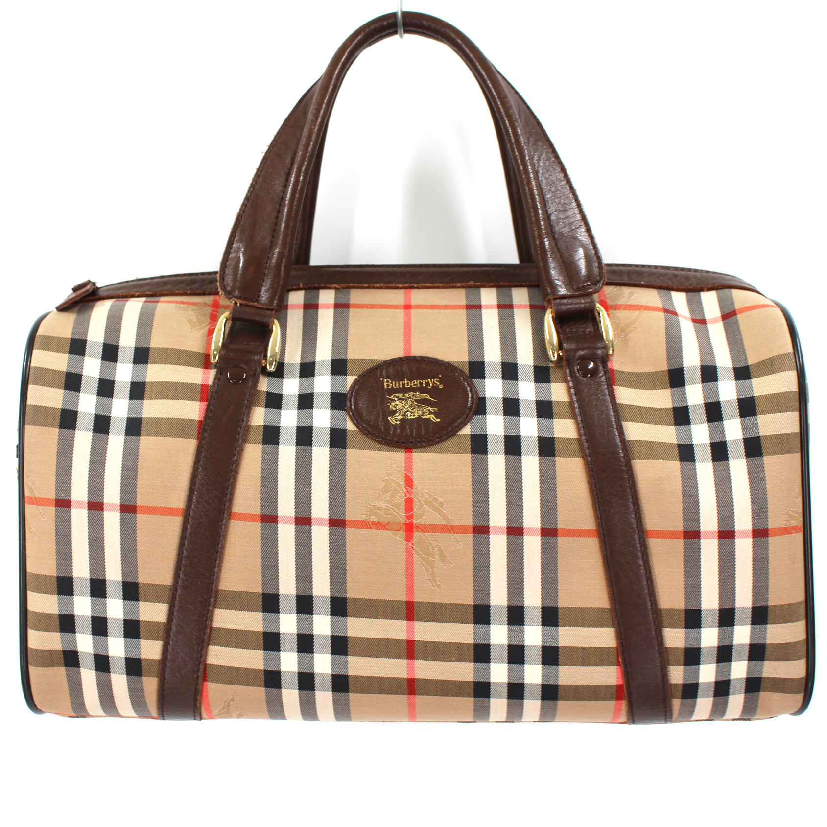 Vintage Authentic Burberry Haymarket Check Travel Bag United Kingdom LARGE