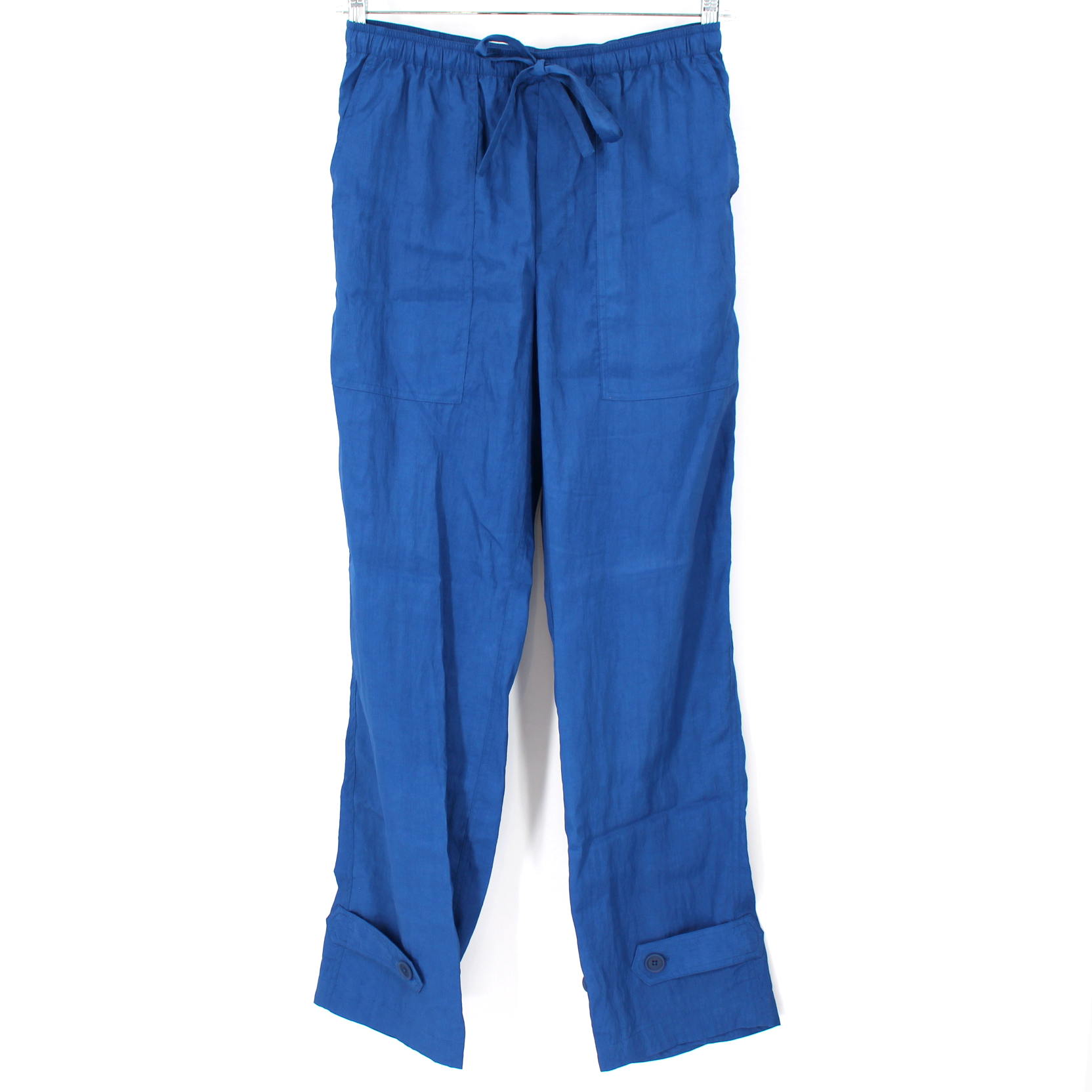 Helmut Lang Cobalt Blue Sheer Drawstring Waist Parachute Pull On