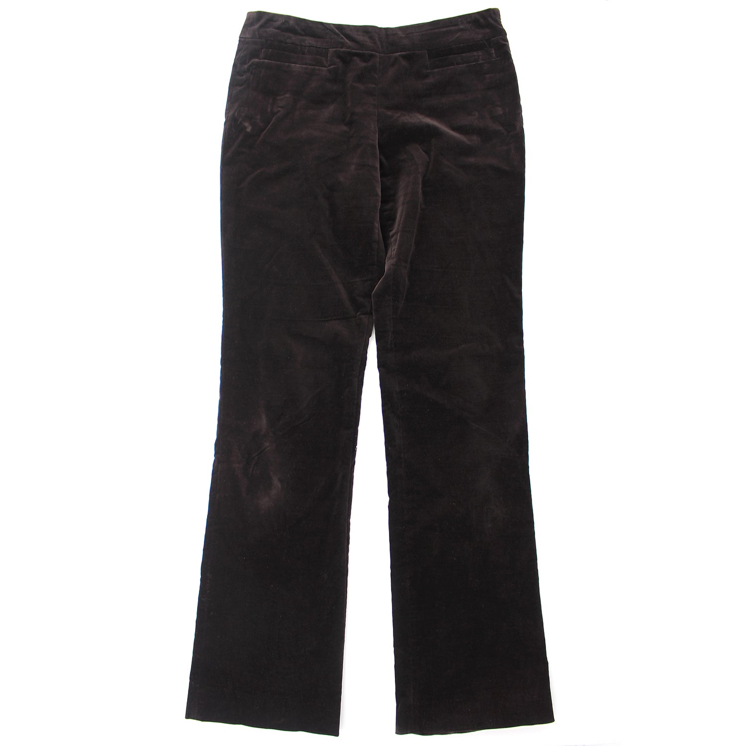 Gucci Bootcut Brown Velvet Embroidered Logo Pants 44 – The Closet New York