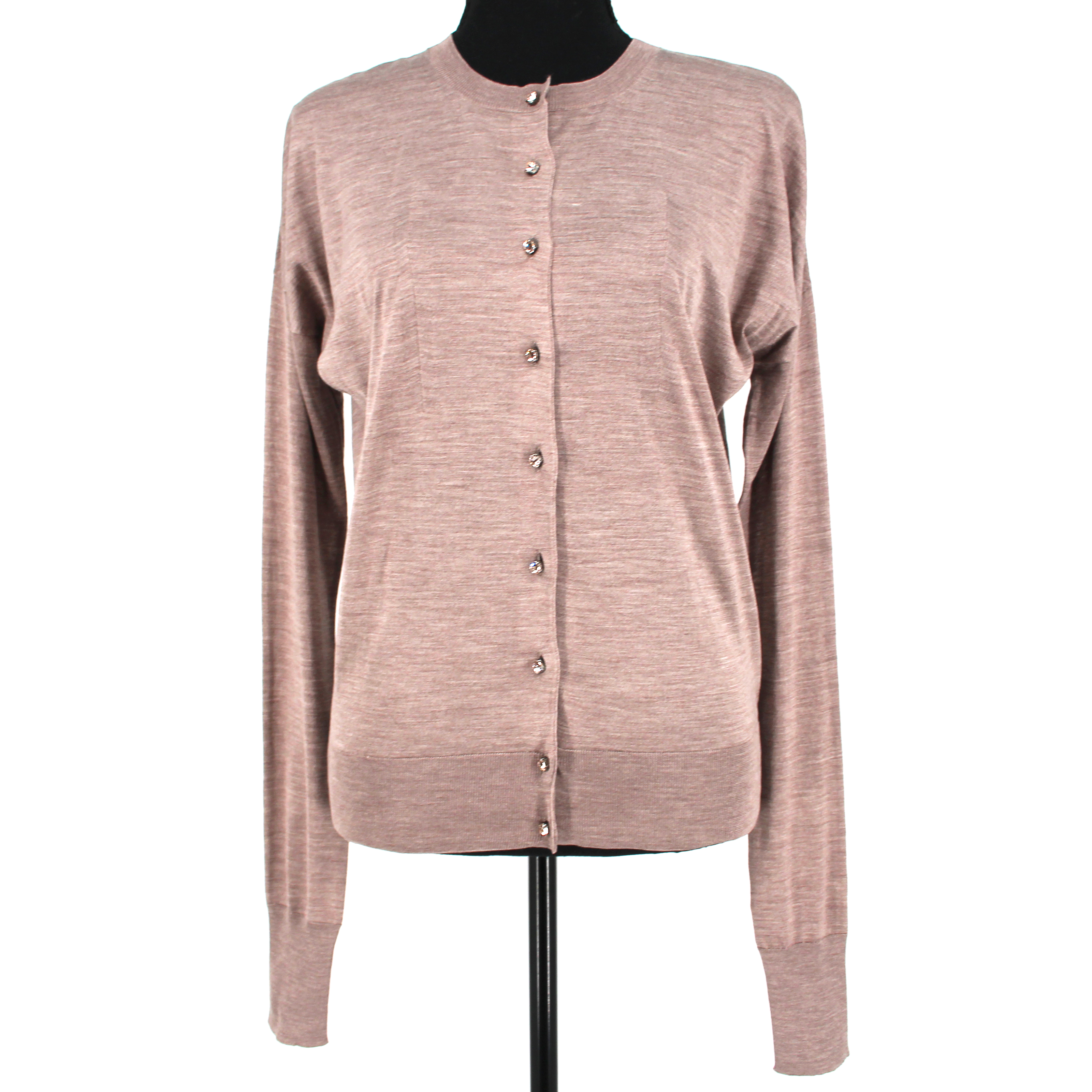 Louis Vuitton Brown Silk Gemstone Buttons Cardigan Sweater – The