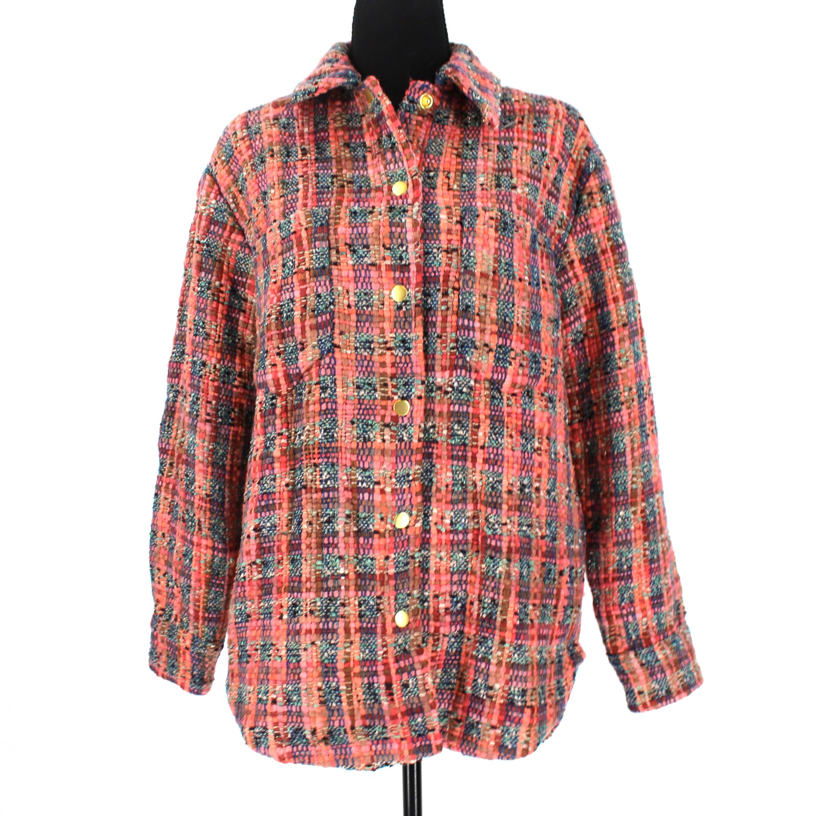 armoede Te voet Gecomprimeerd Maison Scotch & Soda Multicolor Tweed Collared Shirt Jacket – The Closet  New York