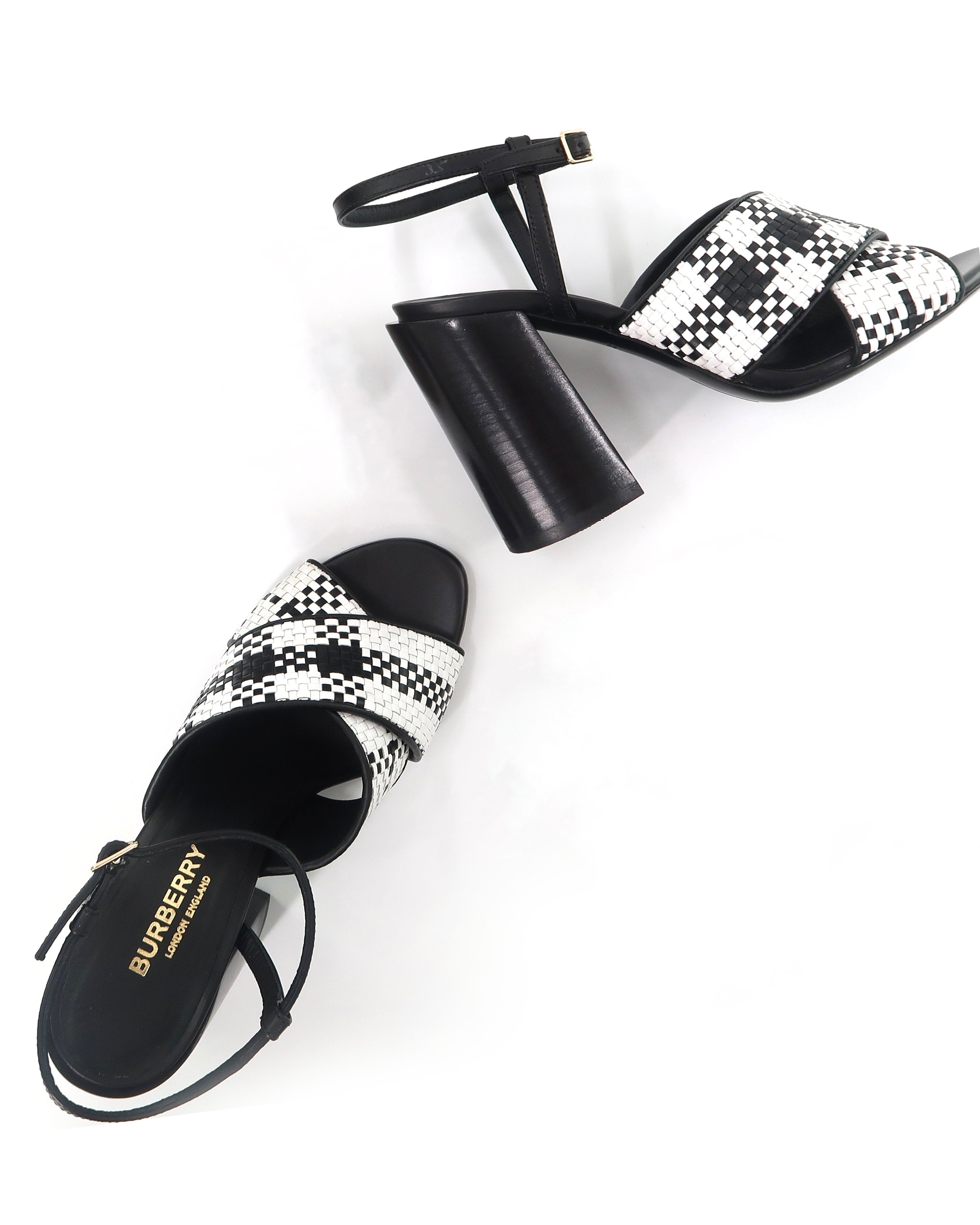 Burberry Nova Check Heeled Sandals