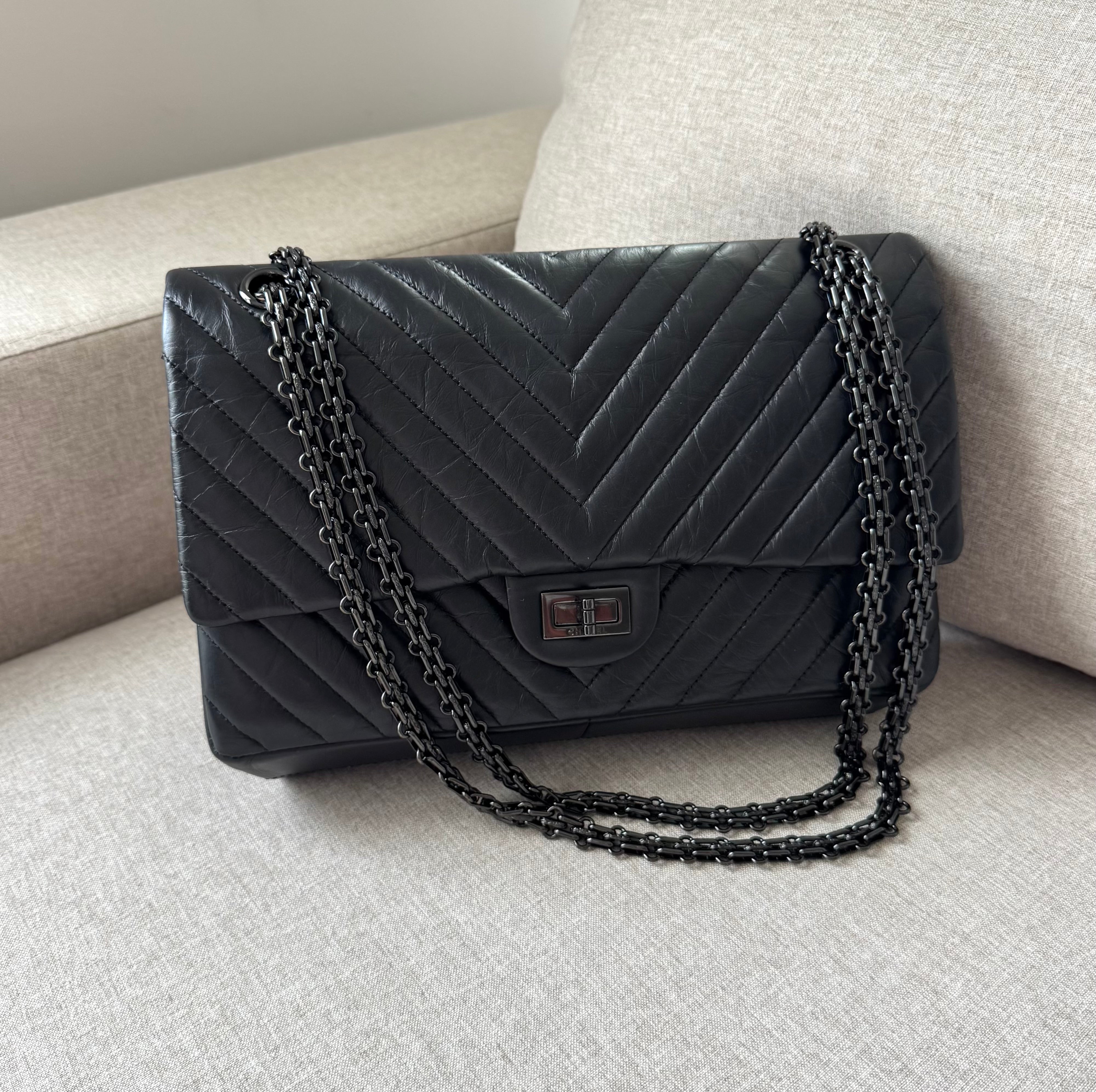 Chanel 2.55 Chevron Medium Flap Bag – The Closet New York