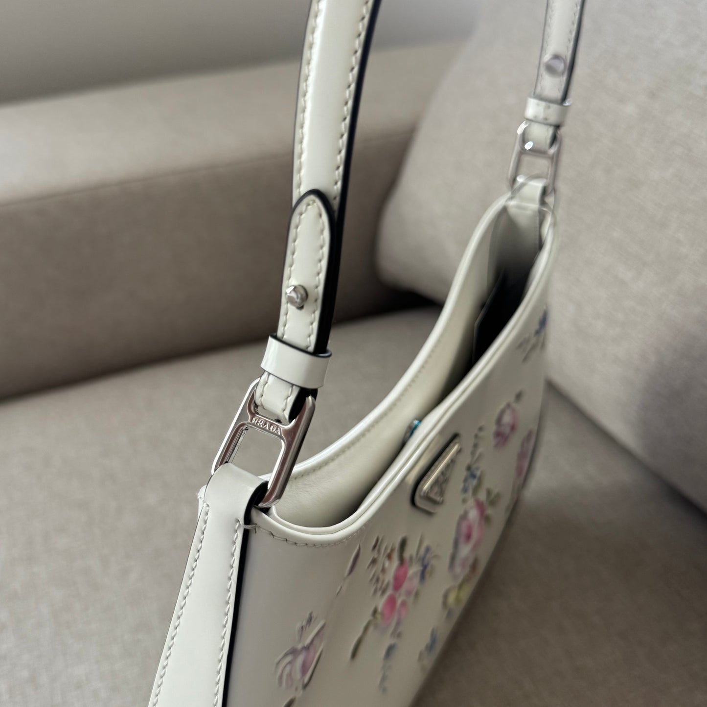 Prada Cleo Floral Embossed Bag