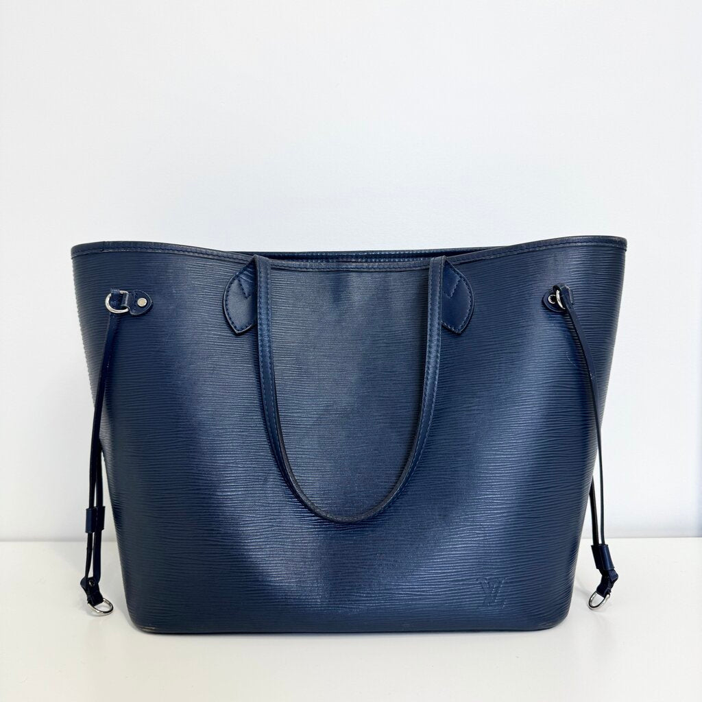 LOUIS VUITTON Navy Epi Neverfull – The Closet New York