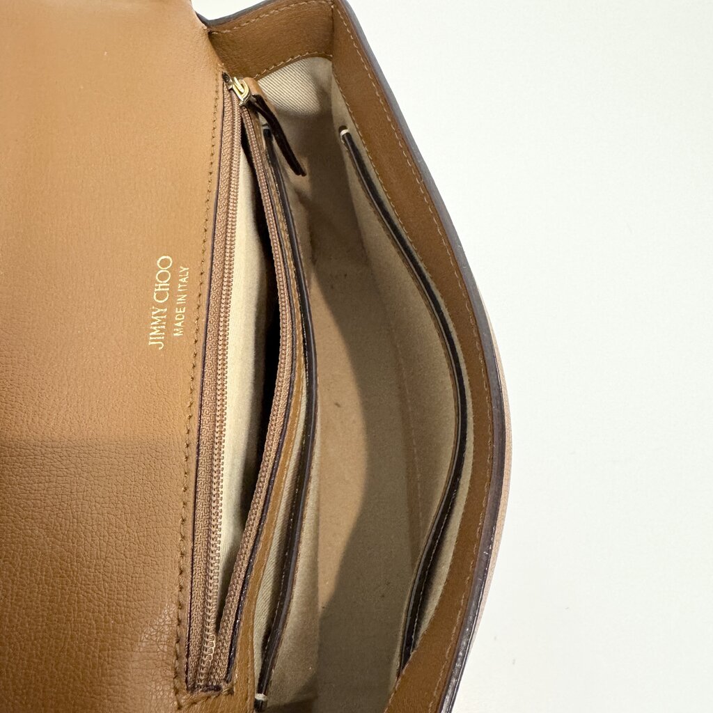 JIMMY CHOO Brown Flap Chain Bag – The Closet New York