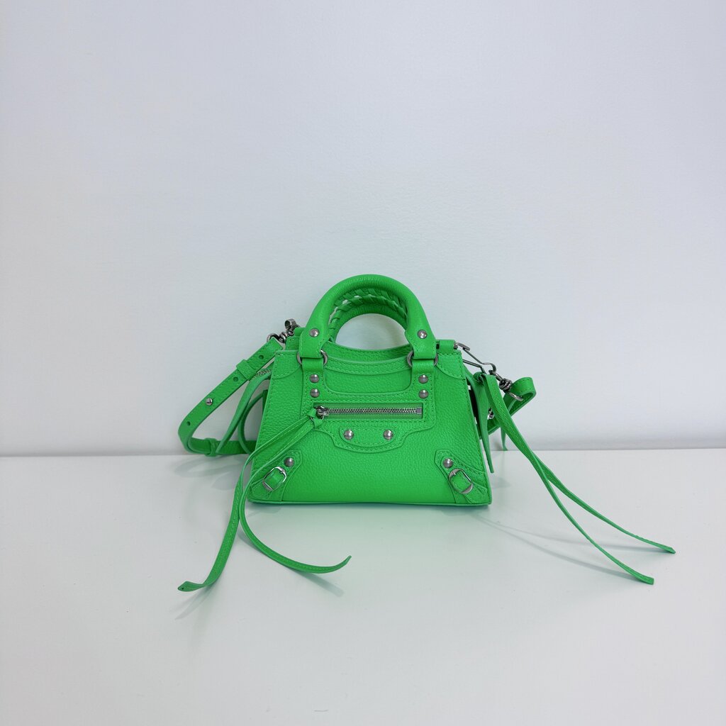 BALENCIAGA Green Neo Classic Nano City Bag – The Closet New York