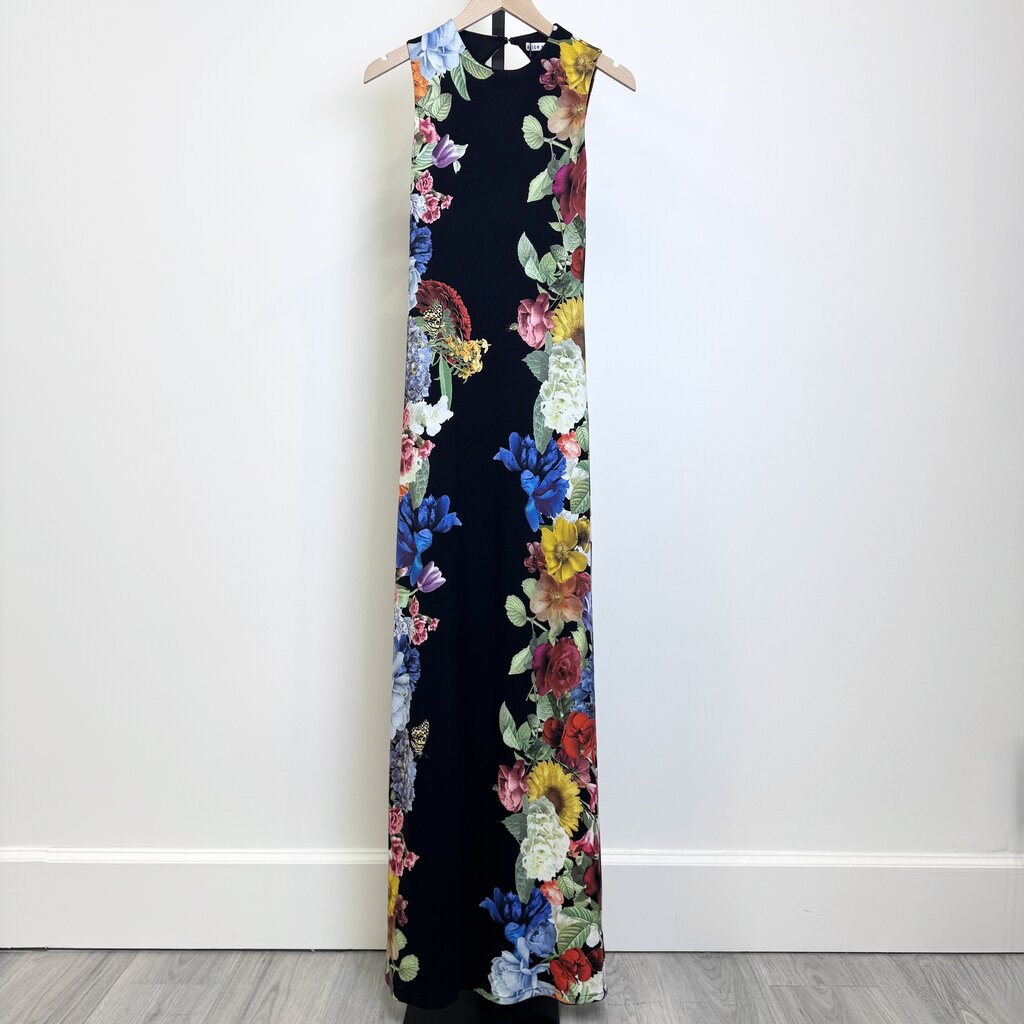 ALICE + OLIVIA Black Floral Dress – The Closet New York