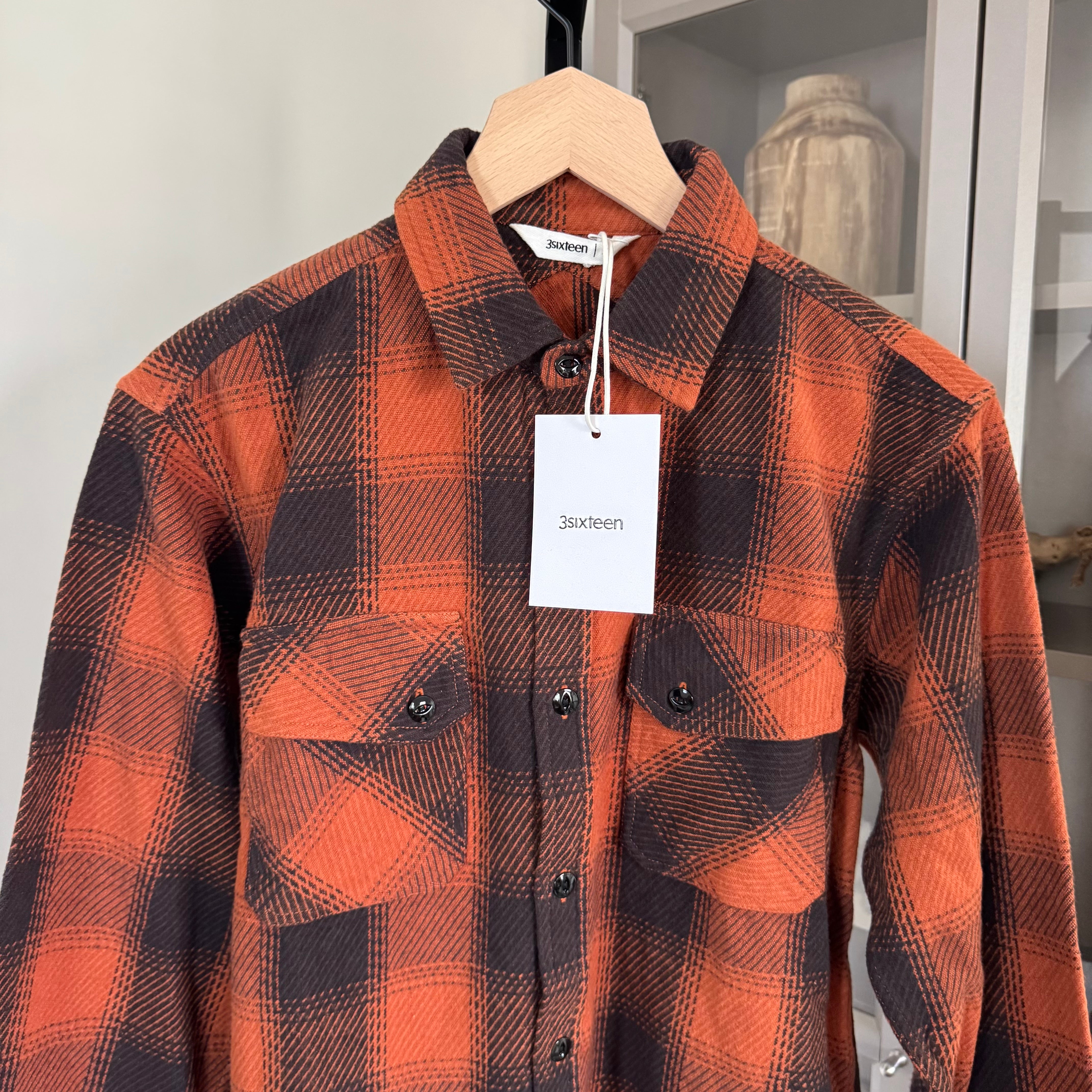 3sixteen Crosscut Woven Flannel Shirt – The Closet New York