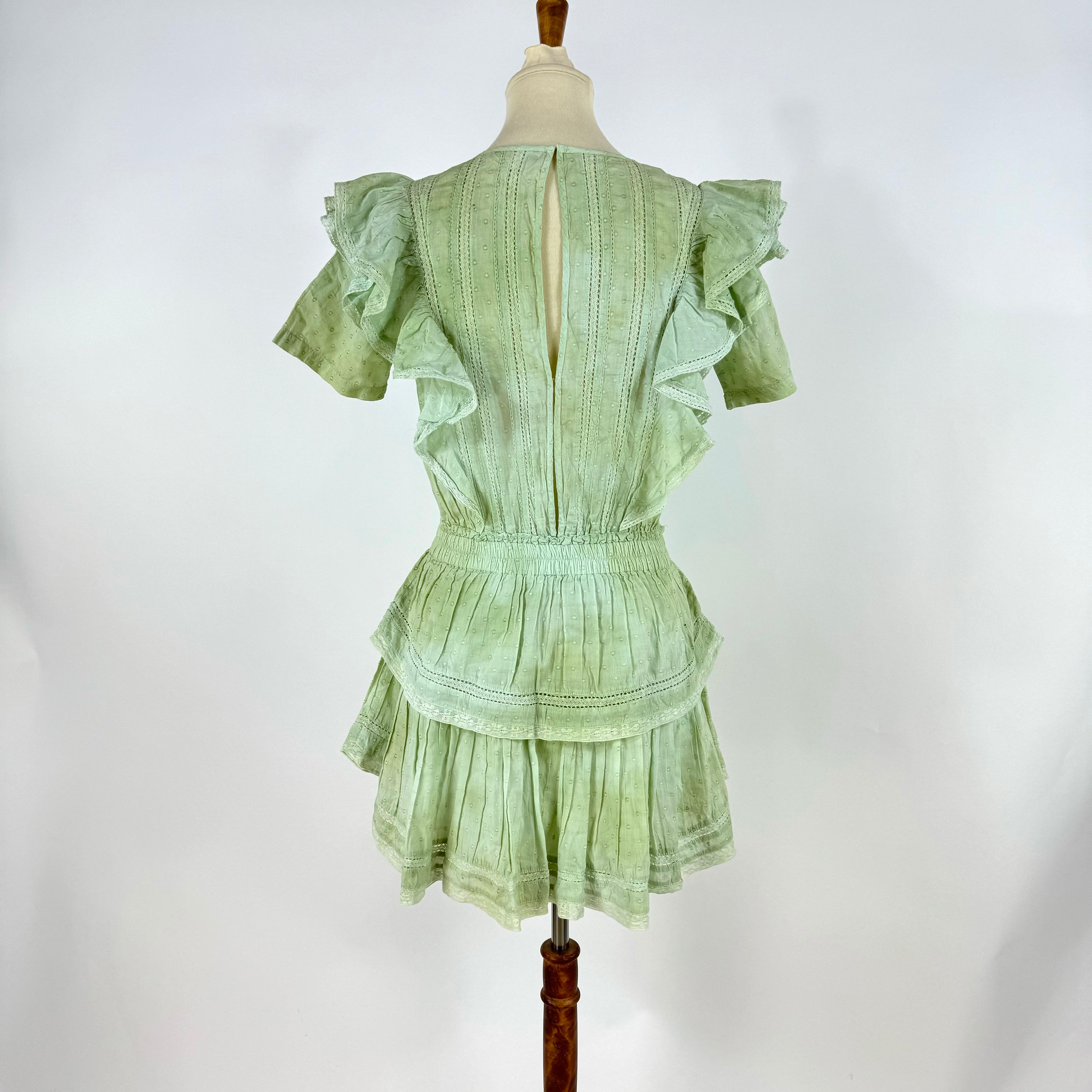 love shack fancy green dress Mini dress