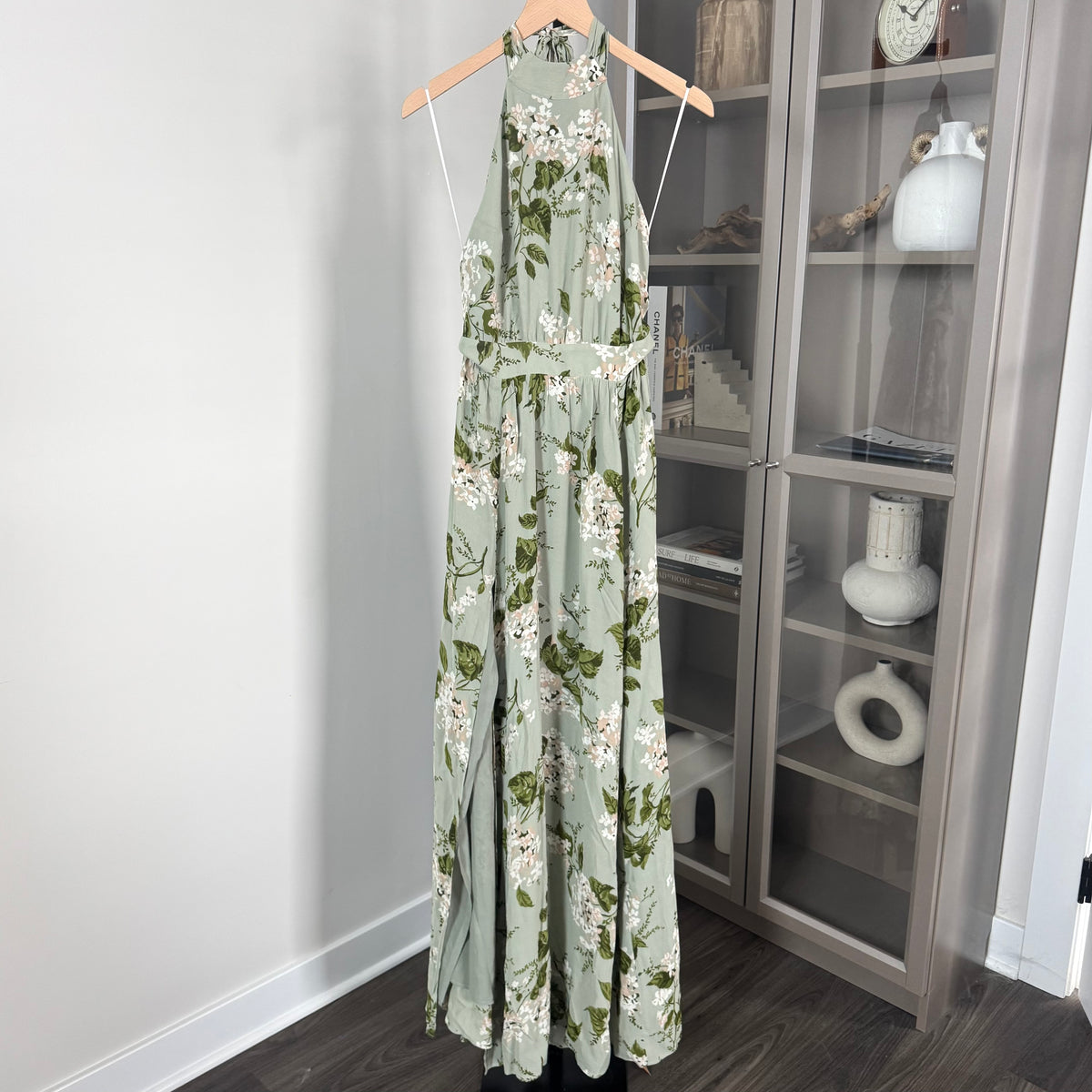 reformation green halter dress Andee Maxi – The Closet New York Color:Off White T0500 alternative 6067400.100% silk Maweii Plus Size Women