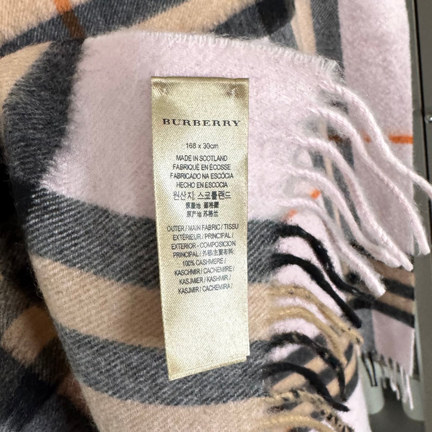 Burberry Cashmere Check Scarf
