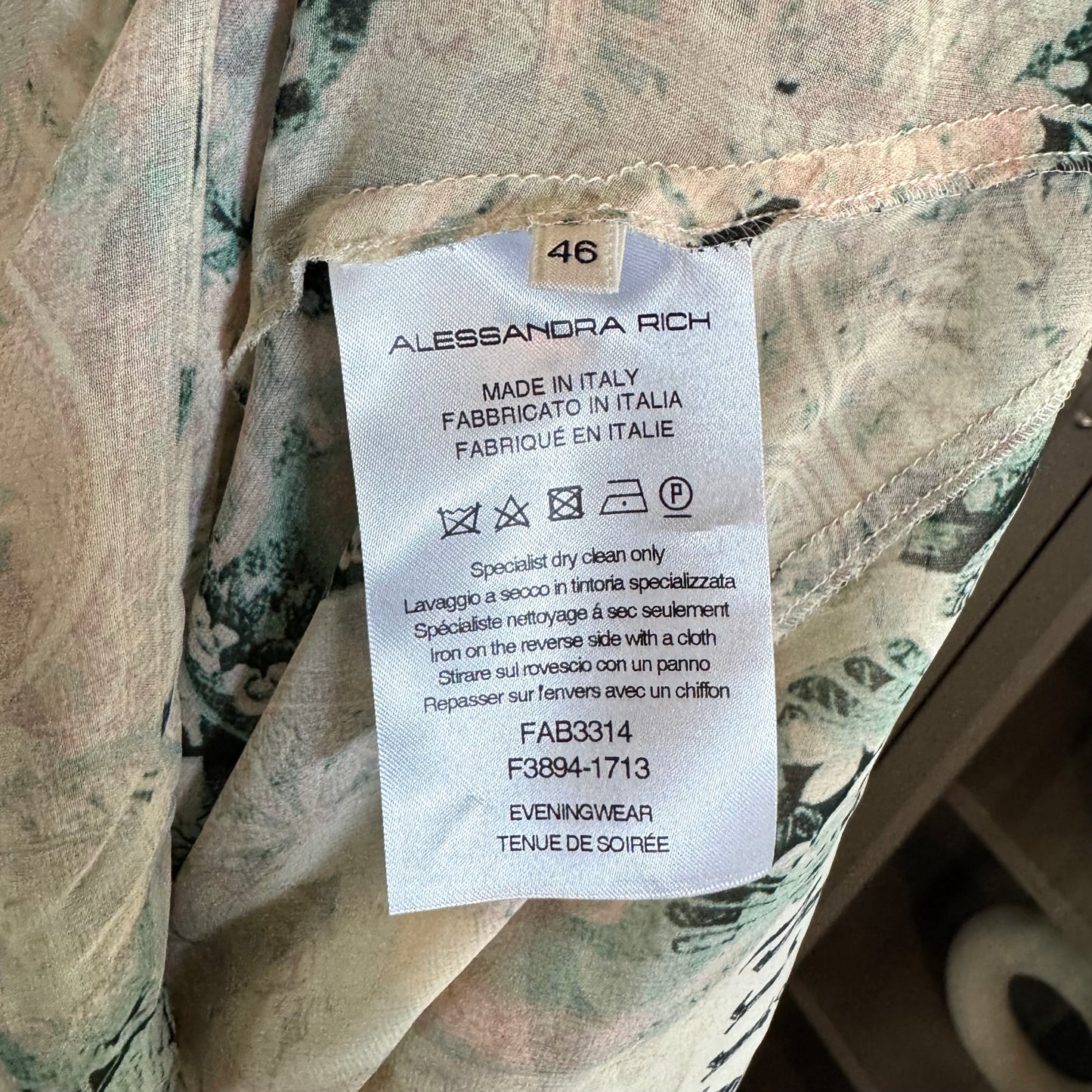 Alessandra Rich Belle Georgette Dress