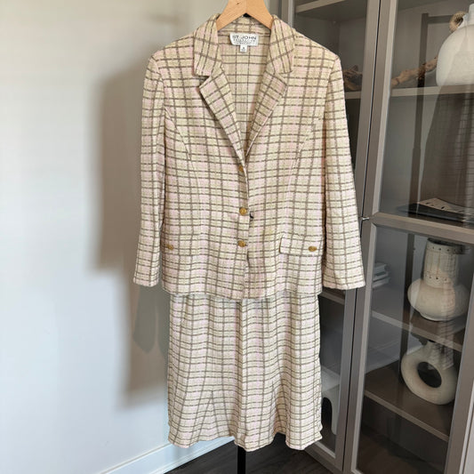 St. John Plaid Skirt Set