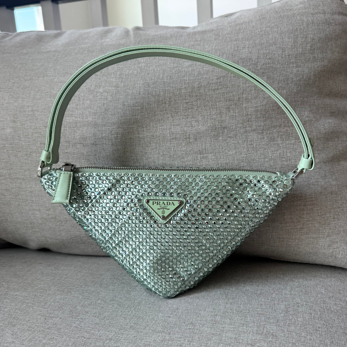 Prada Triangle Crystal Handbag – The Closet New York